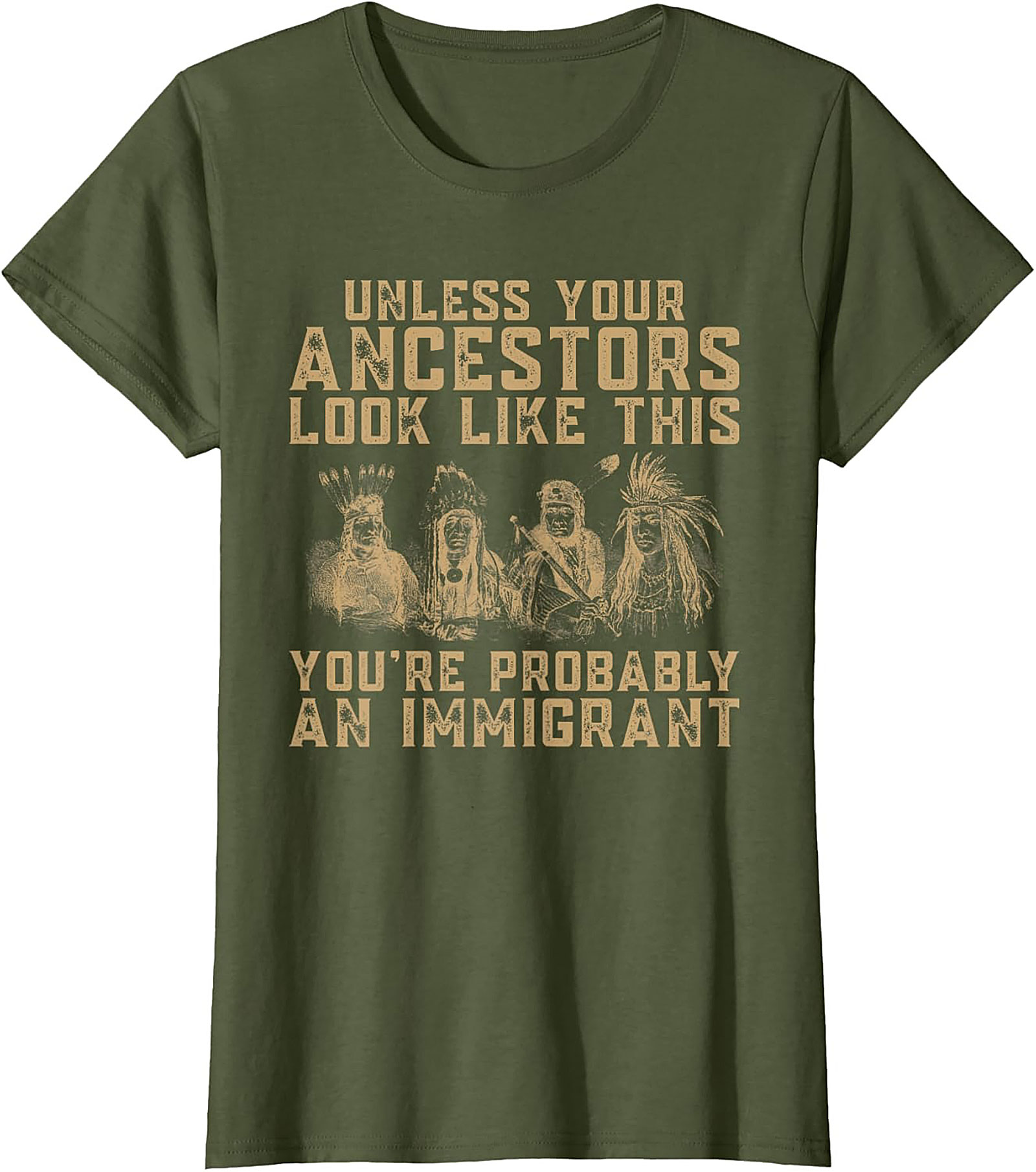 Ancestor Immigrant Graphic Tee Funny Heritage Unisex Shirt