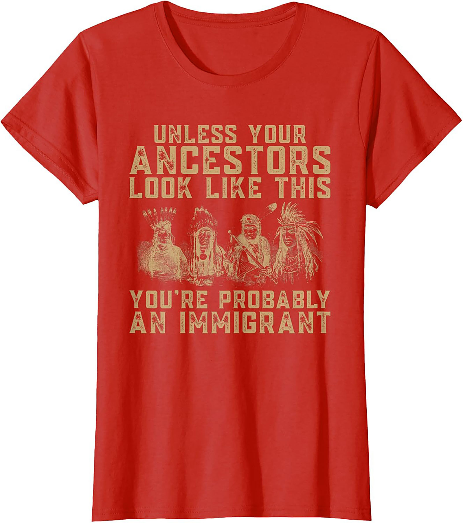 Ancestor Immigrant Graphic Tee Funny Heritage Unisex Shirt