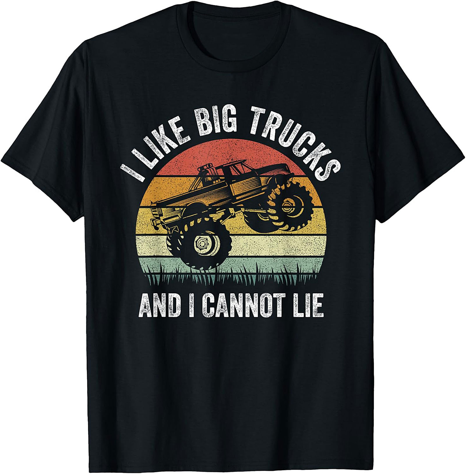I Like Big Trucks Funny T-shirt | Retro Monster Truck Graphic Tee