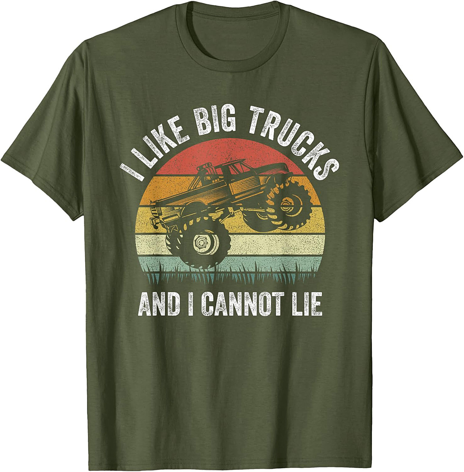 I Like Big Trucks Funny T-shirt | Retro Monster Truck Graphic Tee