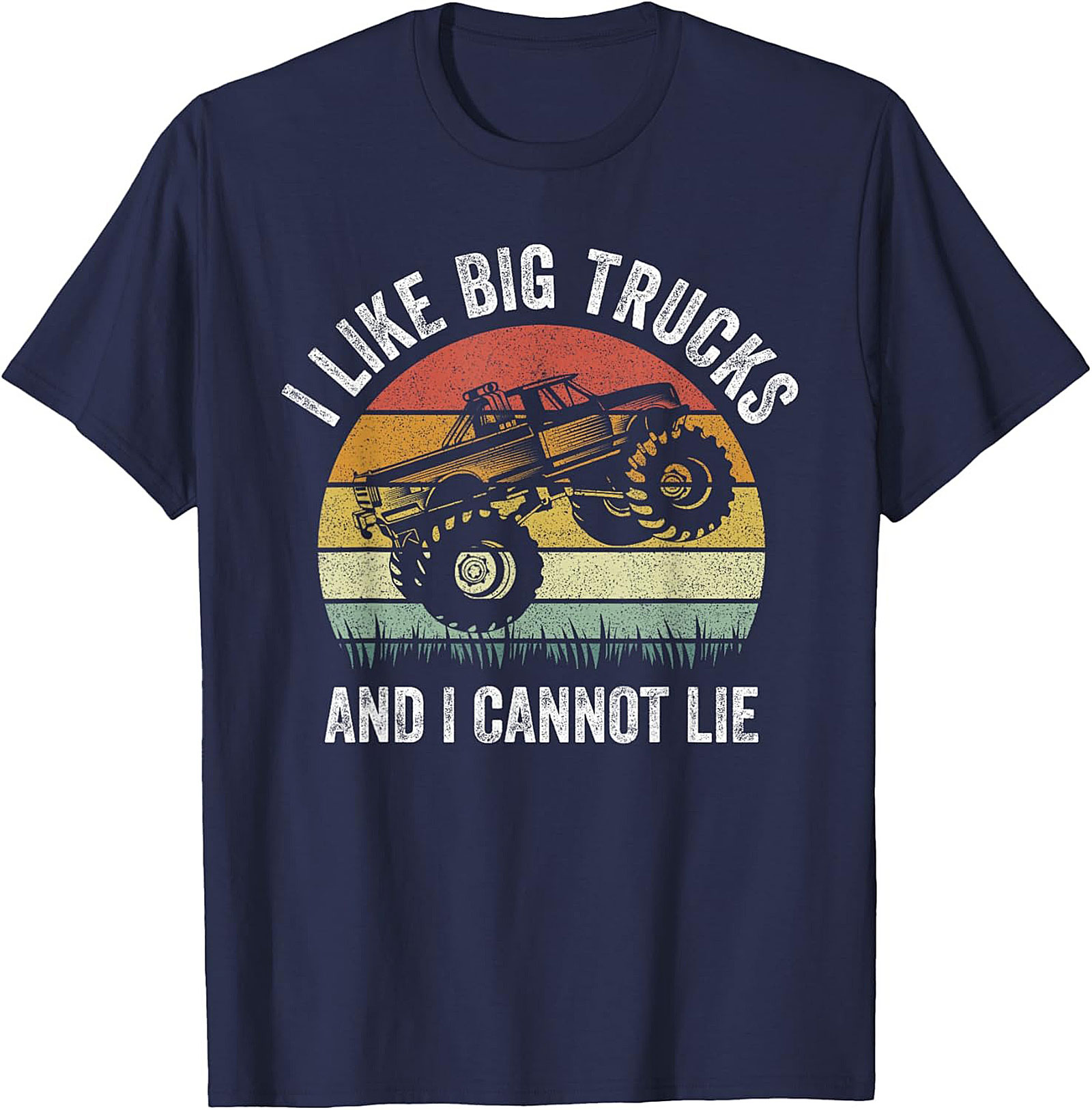 I Like Big Trucks Funny T-shirt | Retro Monster Truck Graphic Tee