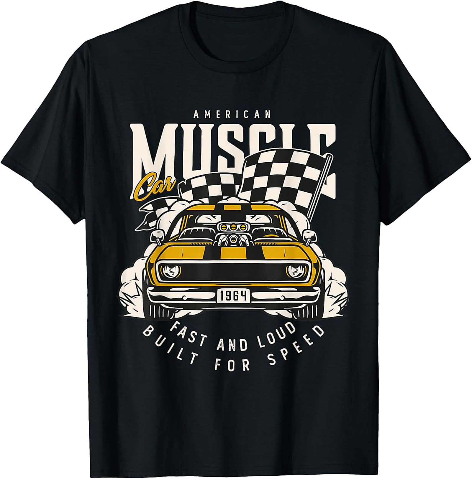  Fast and  Loud American Muscle Car T-shirt 1964 Gearhead Tee