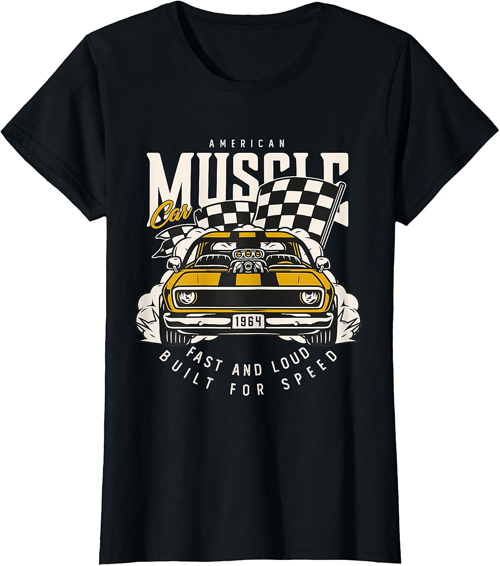  Fast and  Loud American Muscle Car T-shirt 1964 Gearhead Tee