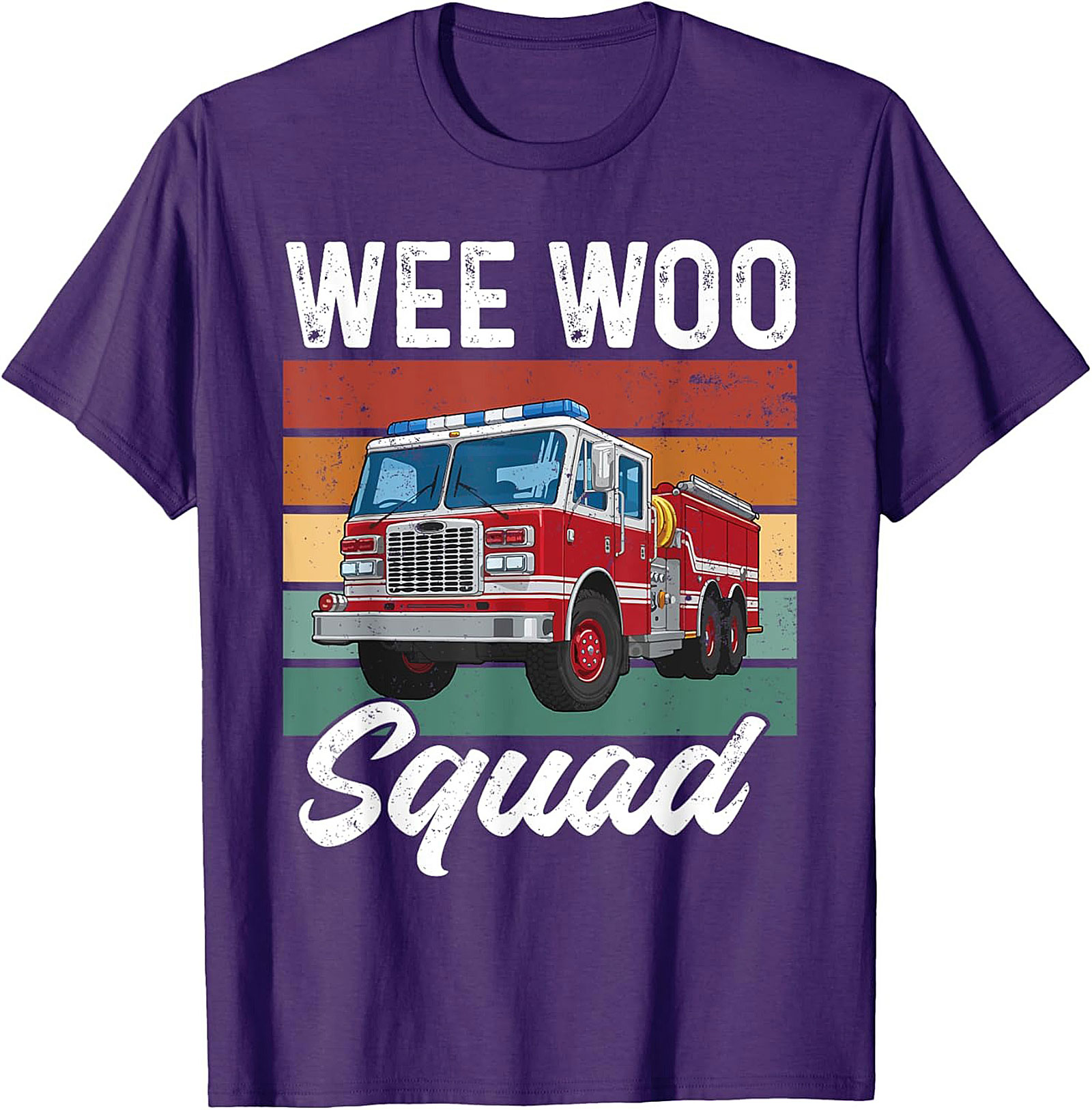 Wee Woo Squad Fire Truck T-shirt | Retro Firefighter Graphic Tee