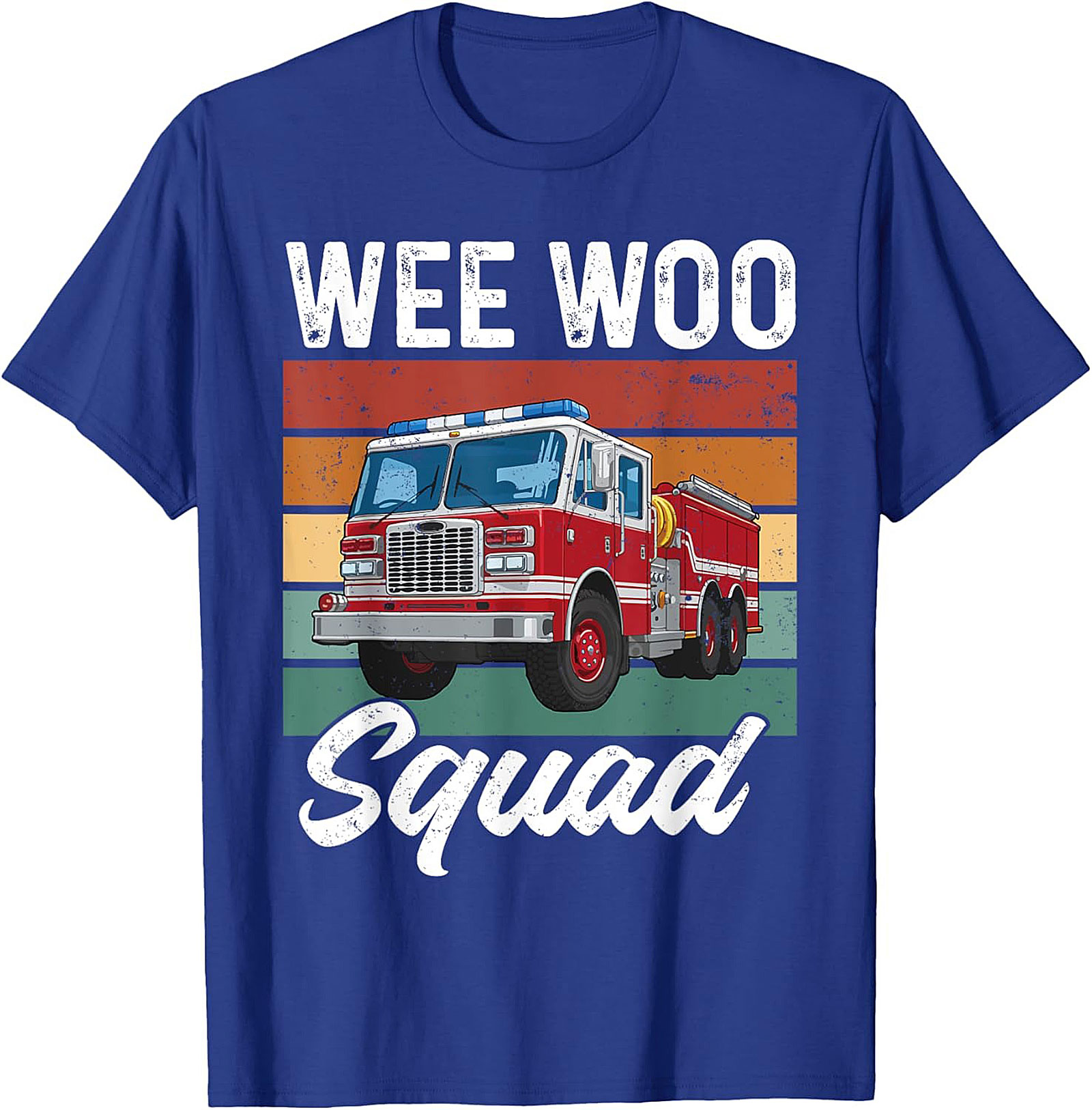 Wee Woo Squad Fire Truck T-shirt | Retro Firefighter Graphic Tee