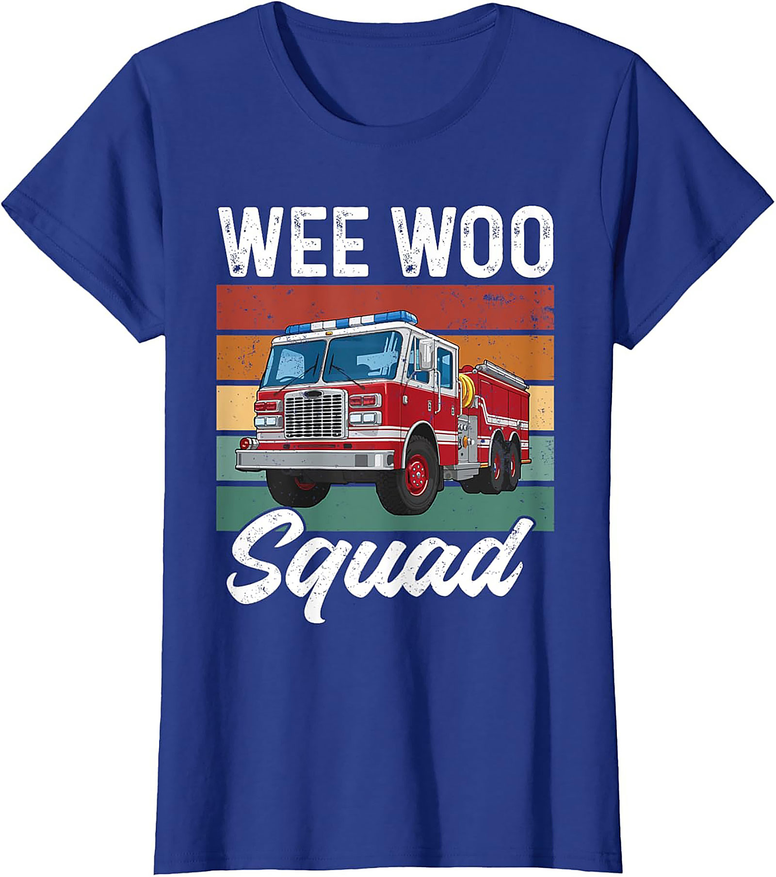 Wee Woo Squad Fire Truck T-shirt | Retro Firefighter Graphic Tee