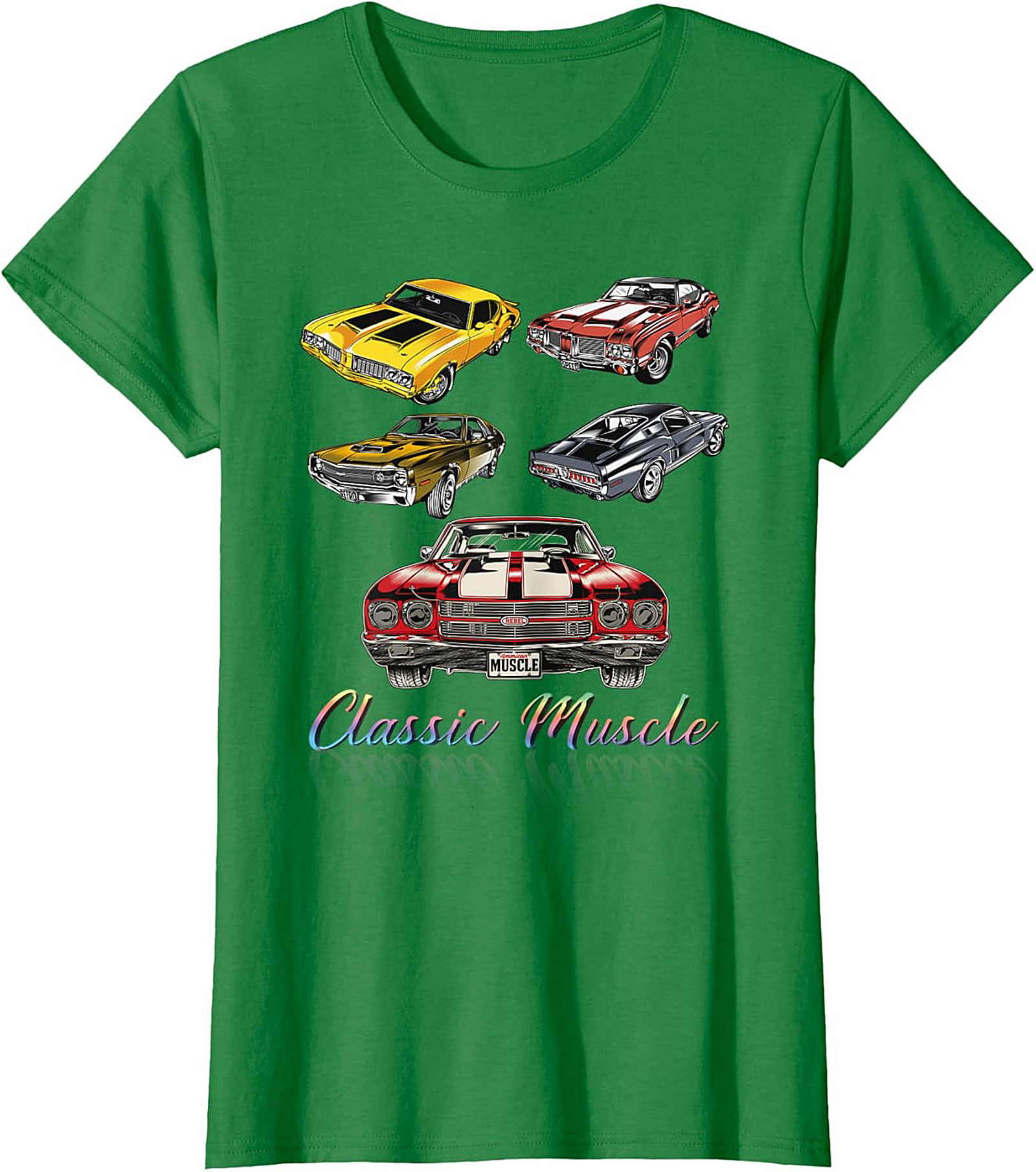 Classic Muscle Car Graphic Tee Vintage V8 Engine Shirt