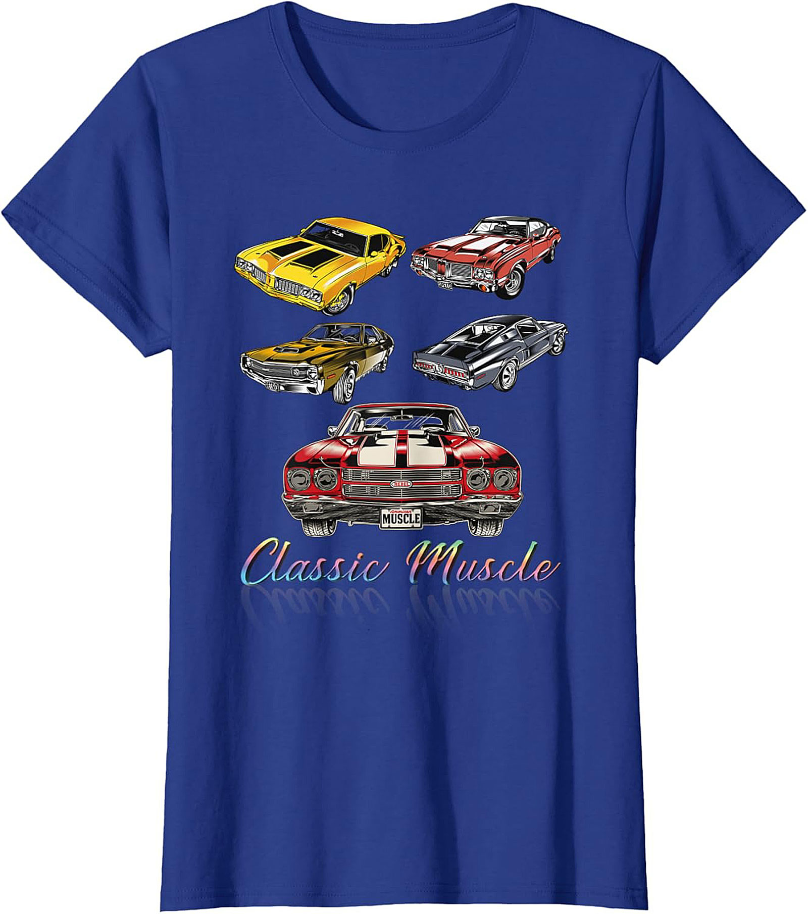 Classic Muscle Car Graphic Tee Vintage V8 Engine Shirt