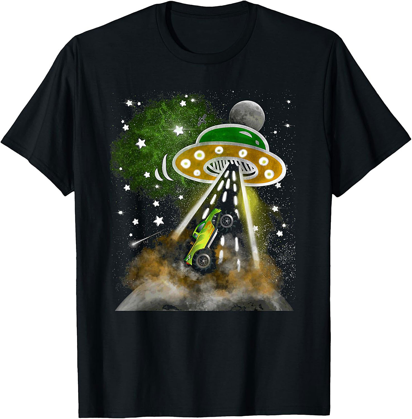 Monster Truck Alien Abduction T-Shirt: The Cosmic Off-Road Funny Graphic Tee