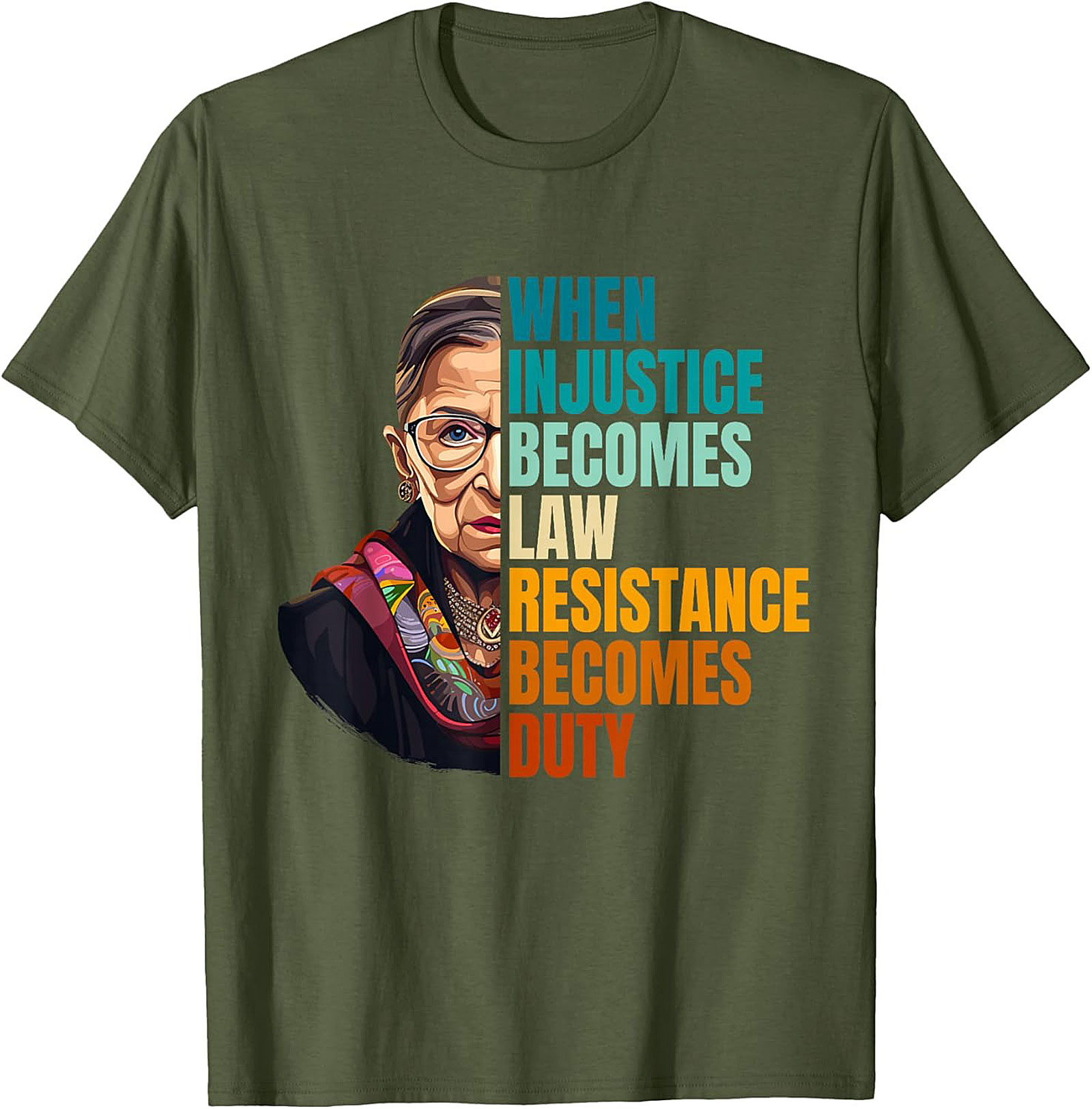 RBG T-shirt Resistance Becomes Duty Graphic Tee
