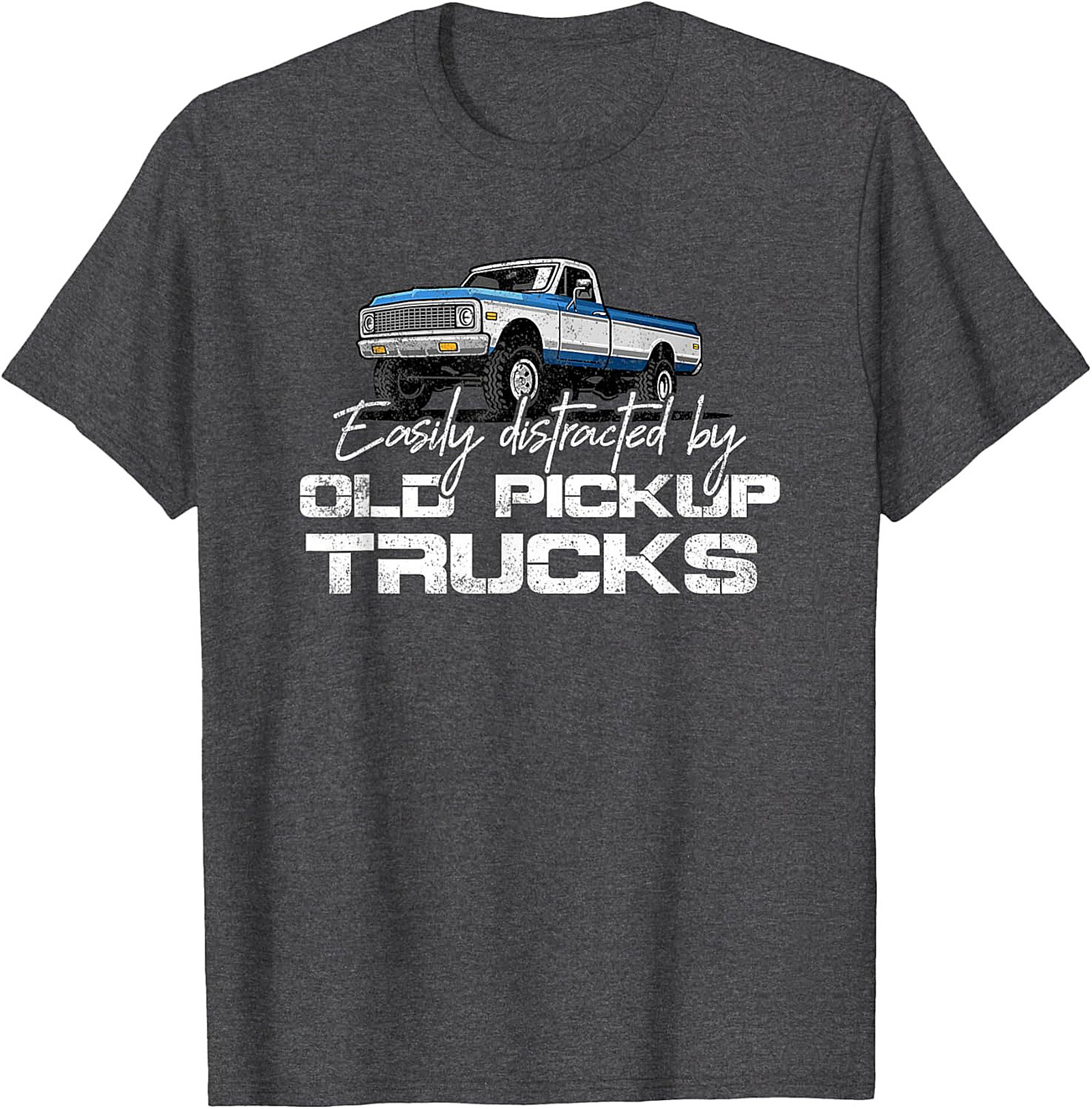 Easily Distracted By Old Pickup Trucks T-shirt | Vintage Truck Graphic Tee