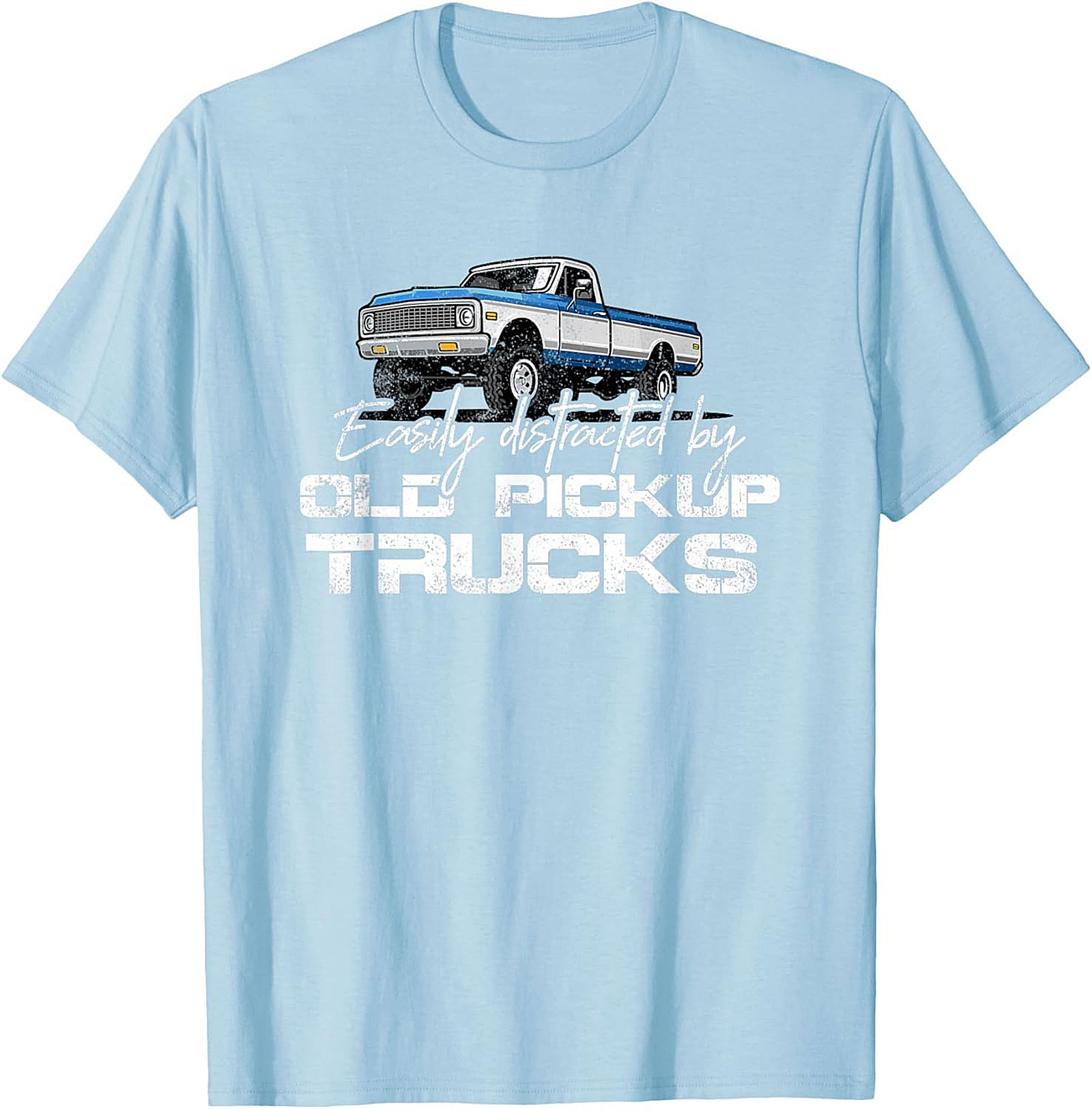 Easily Distracted By Old Pickup Trucks T-shirt | Vintage Truck Graphic Tee