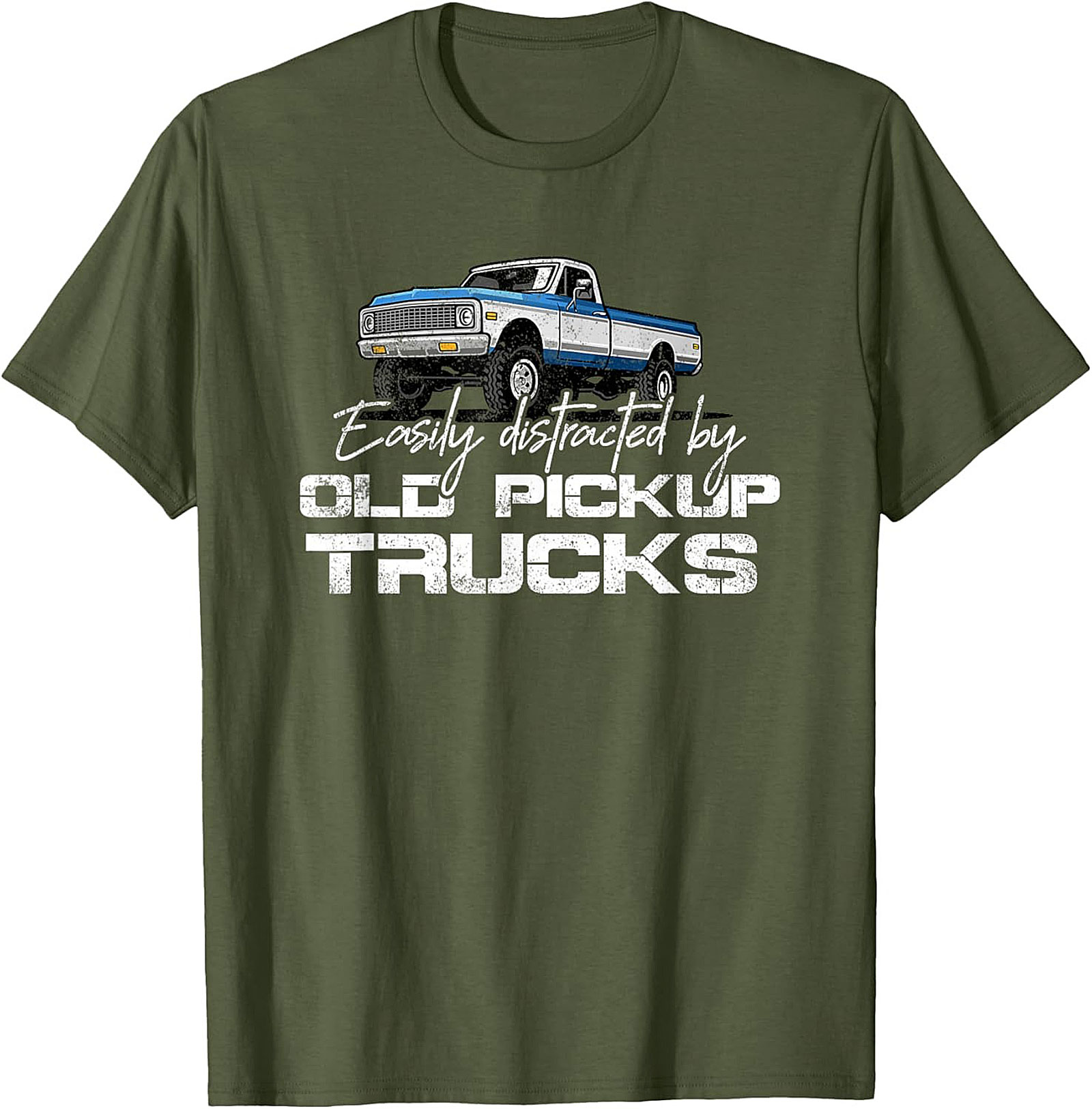 Easily Distracted By Old Pickup Trucks T-shirt | Vintage Truck Graphic Tee