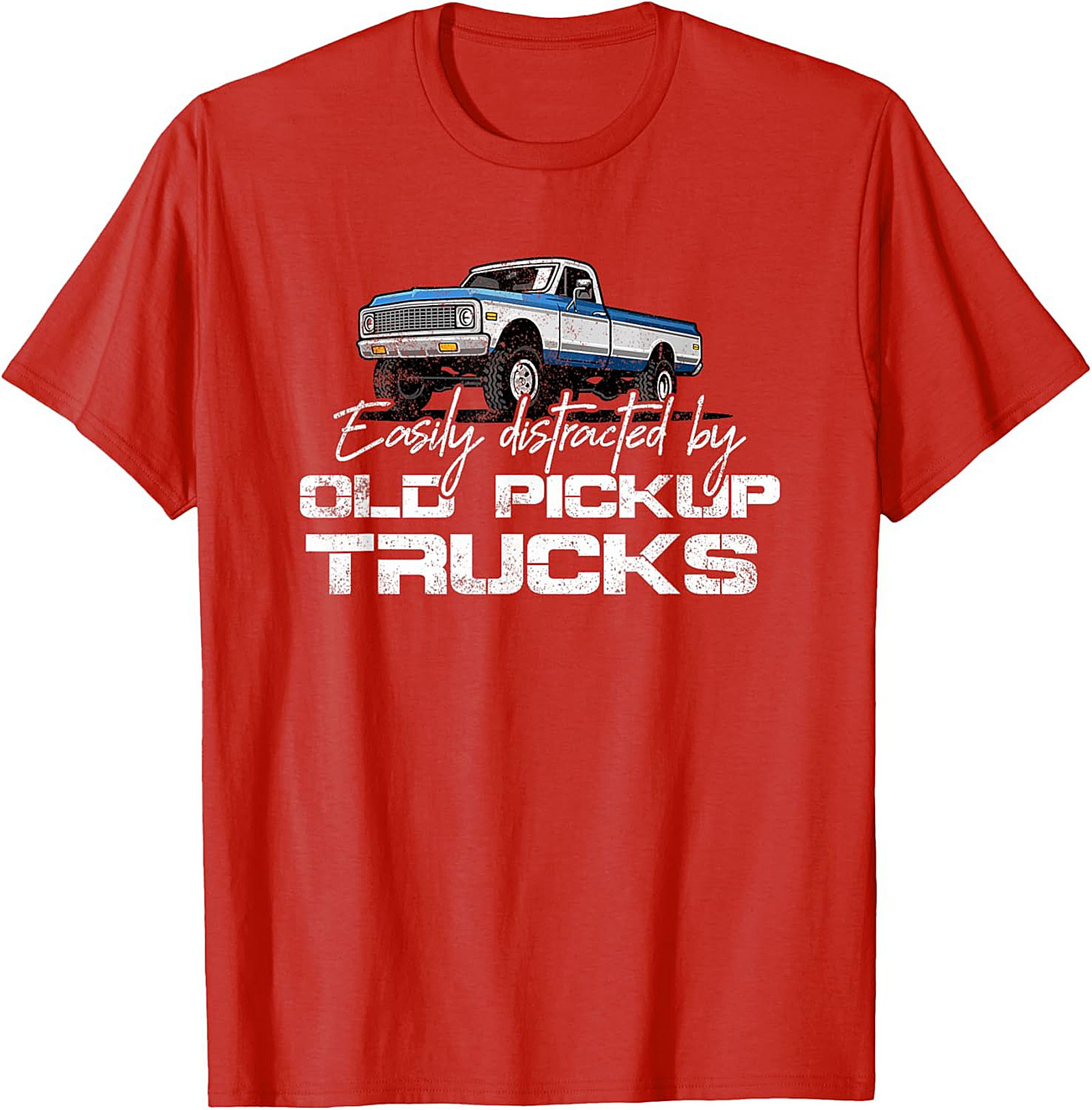 Easily Distracted By Old Pickup Trucks T-shirt | Vintage Truck Graphic Tee