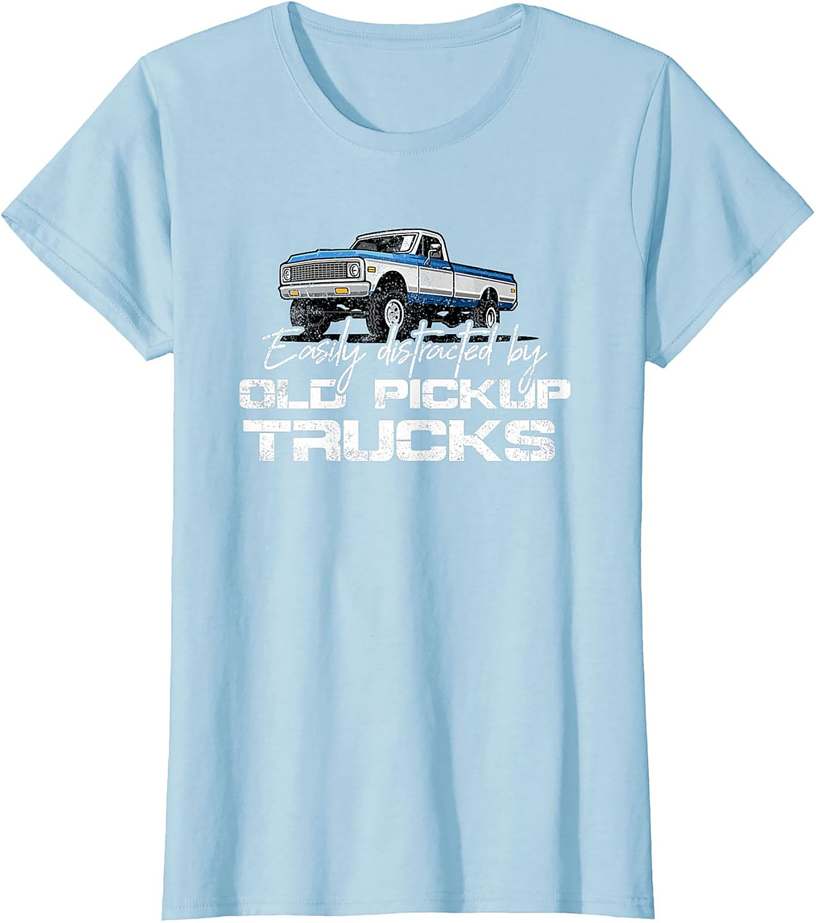 Easily Distracted By Old Pickup Trucks T-shirt | Vintage Truck Graphic Tee
