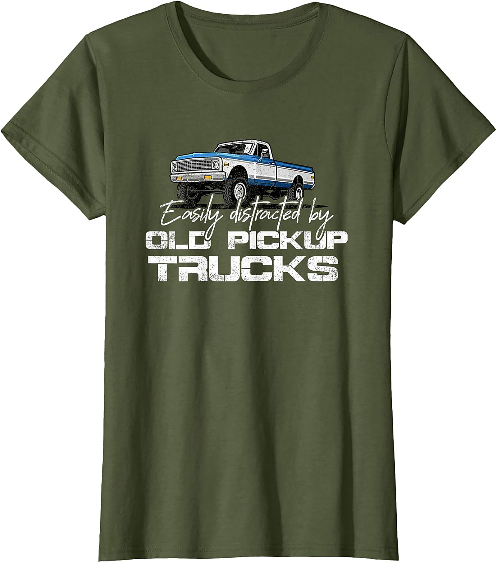 Easily Distracted By Old Pickup Trucks T-shirt | Vintage Truck Graphic Tee
