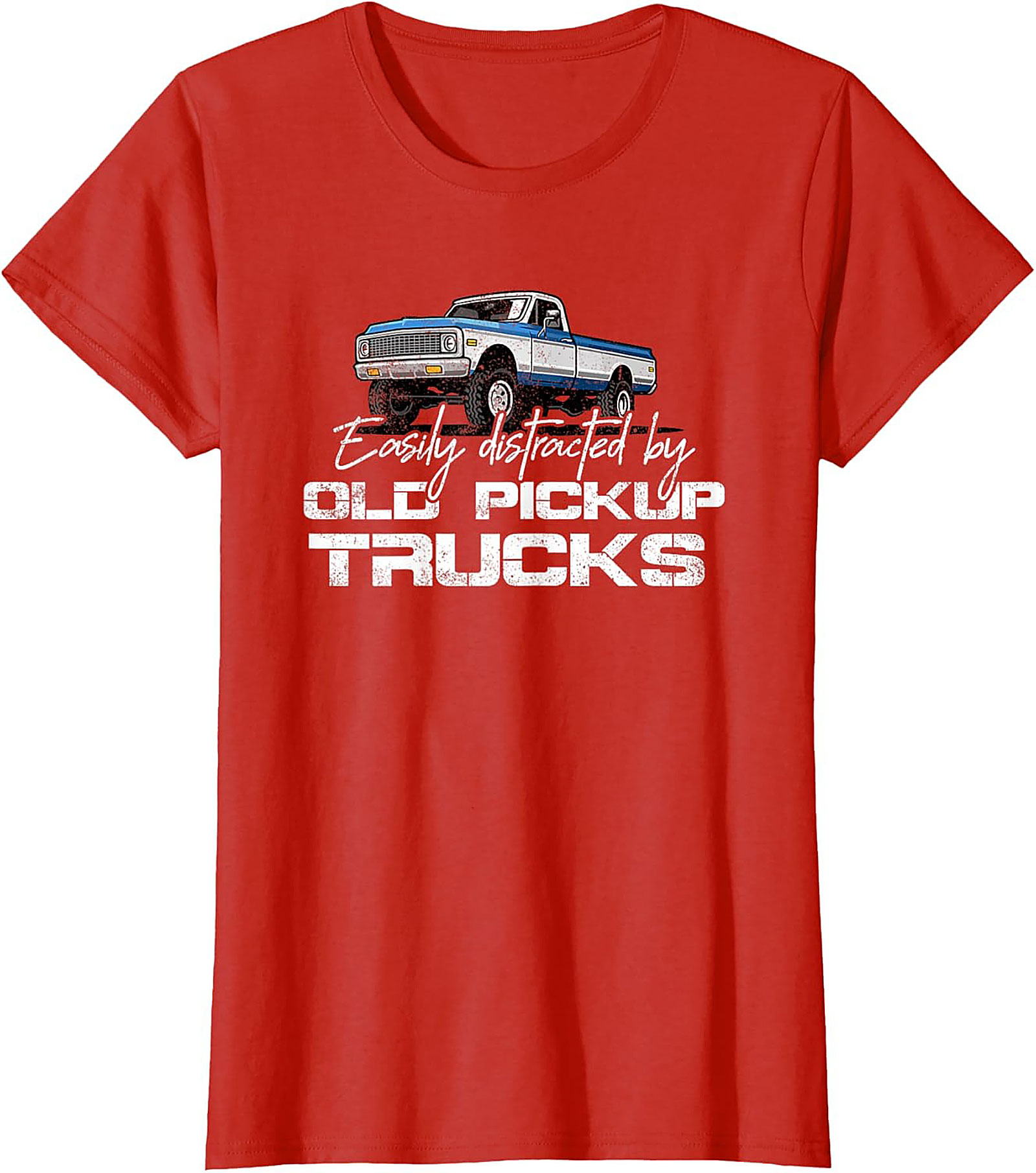 Easily Distracted By Old Pickup Trucks T-shirt | Vintage Truck Graphic Tee