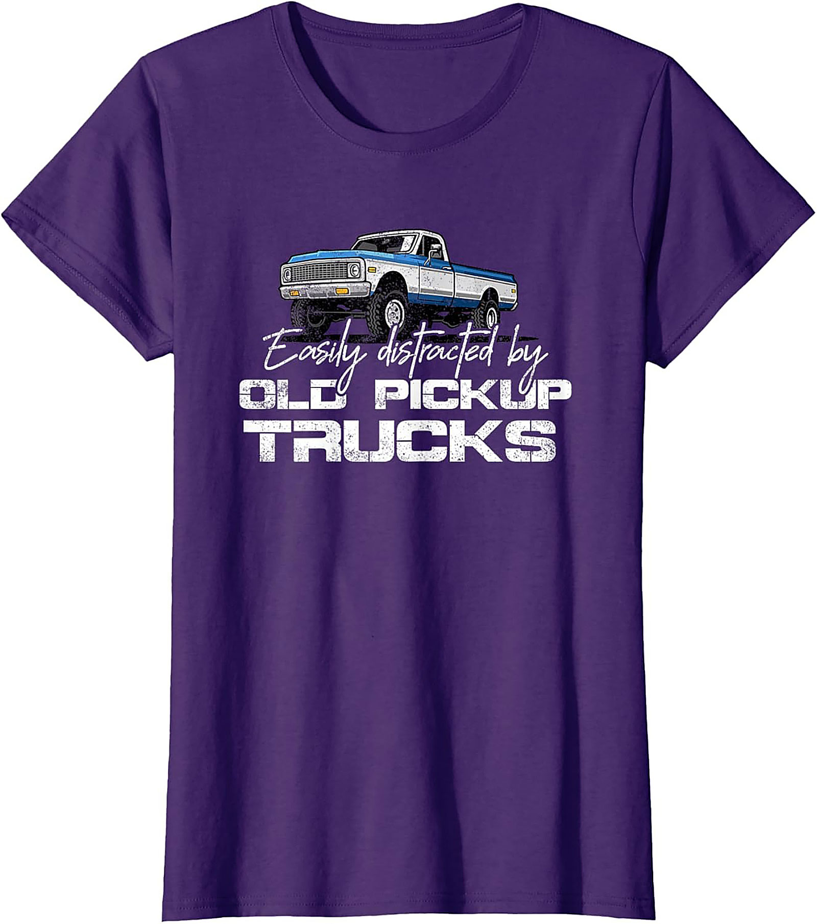 Easily Distracted By Old Pickup Trucks T-shirt | Vintage Truck Graphic Tee