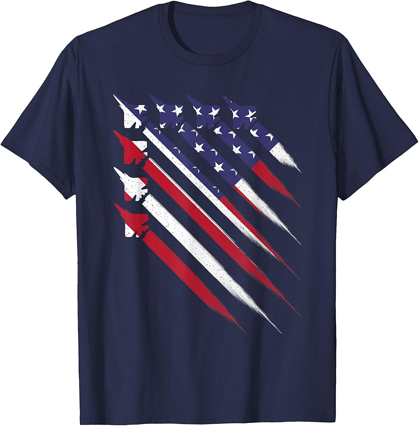 Fighter Jet American Flag T-shirt | Patriotic Graphic Tee