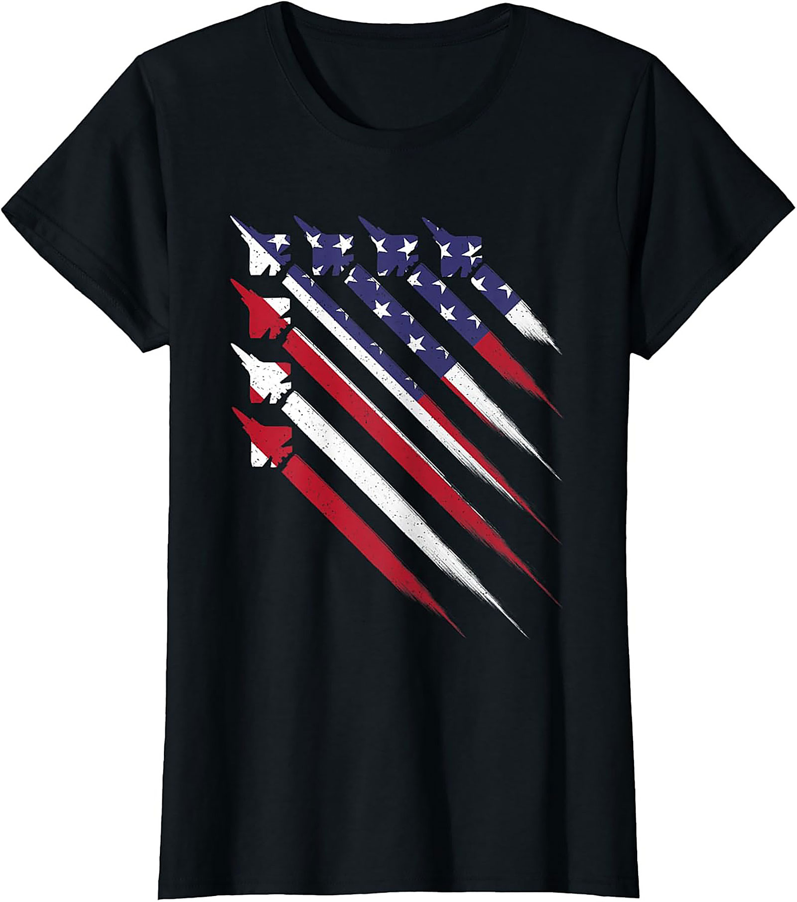 Fighter Jet American Flag T-shirt | Patriotic Graphic Tee