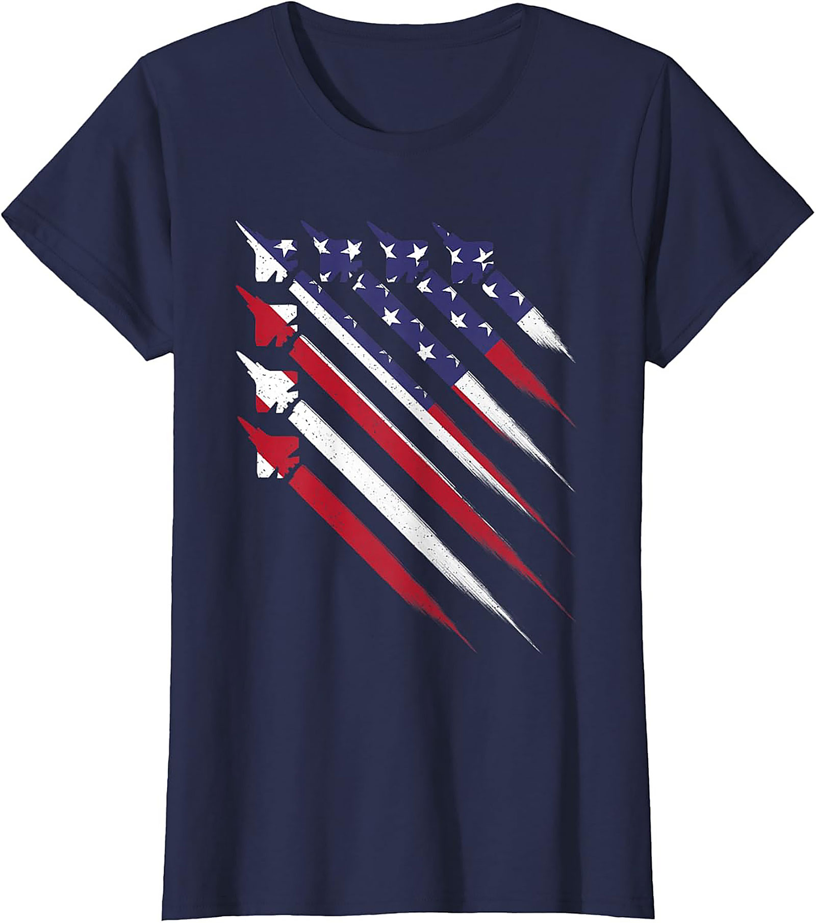 Fighter Jet American Flag T-shirt | Patriotic Graphic Tee