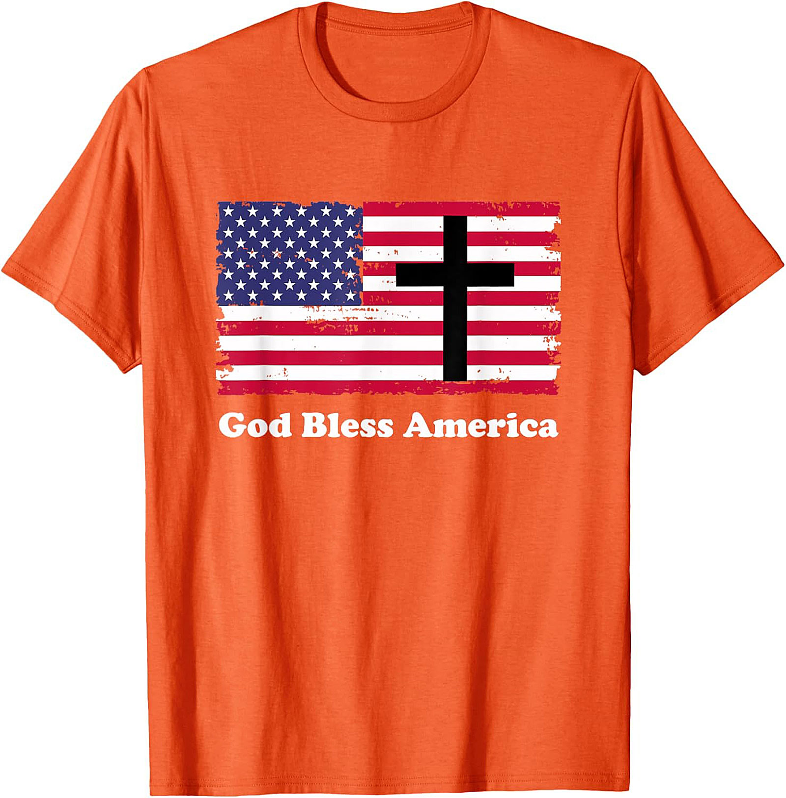 Christian American Flag T-shirt | Patriotic Cross Graphic Tee