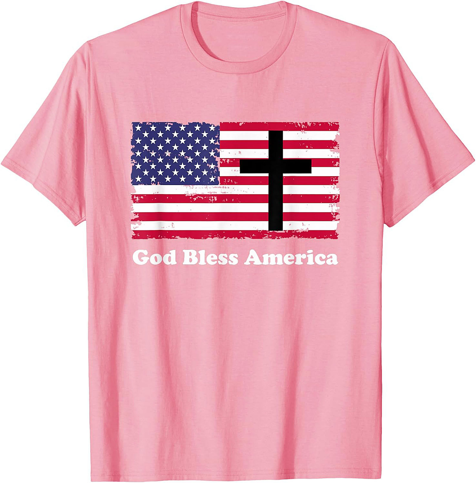 Christian American Flag T-shirt | Patriotic Cross Graphic Tee
