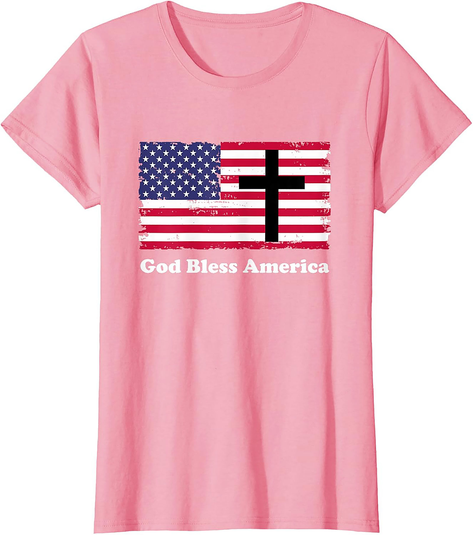 Christian American Flag T-shirt | Patriotic Cross Graphic Tee