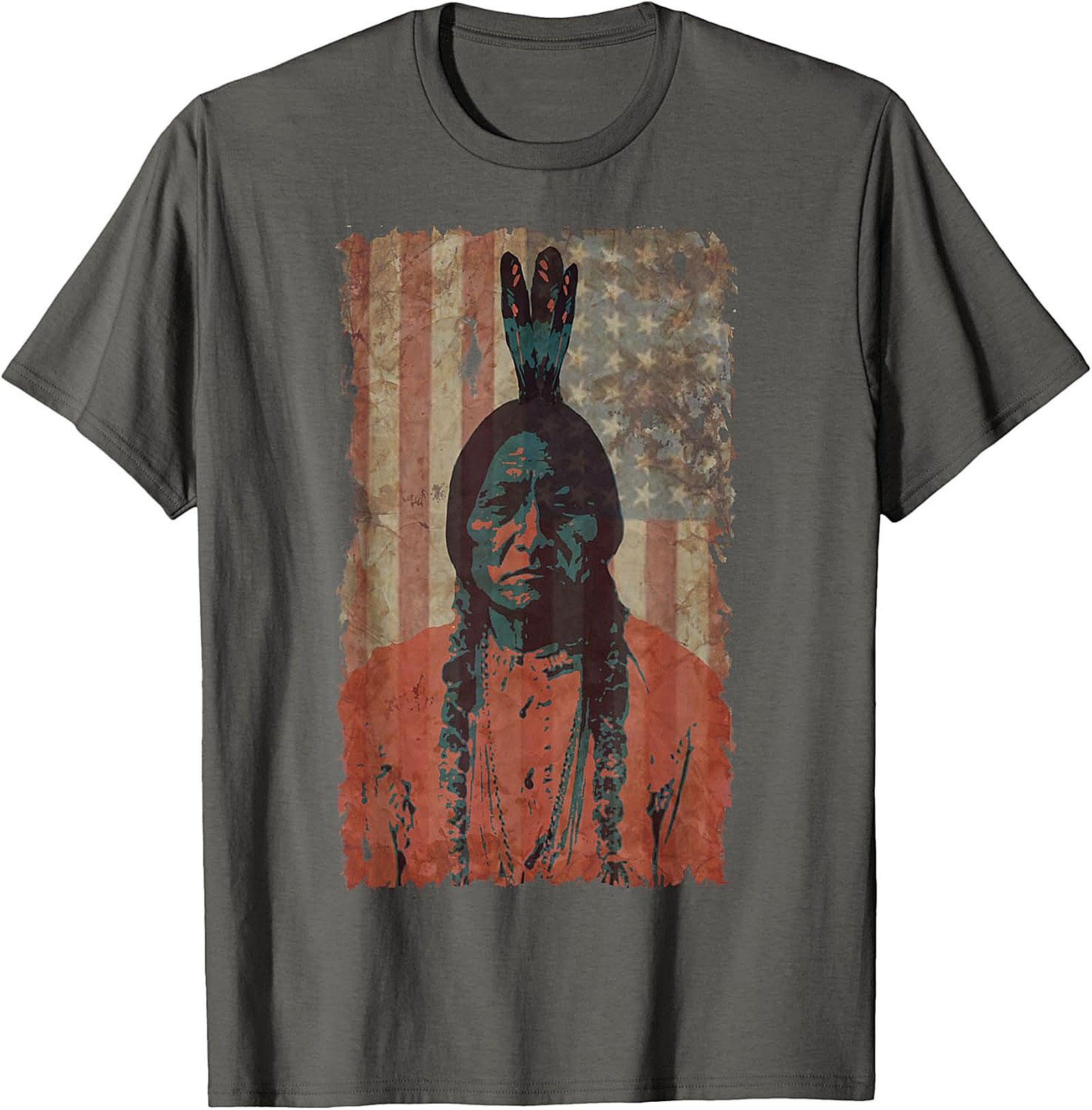 Vintage Native American Chief Graphic Tee Unisex Shirt