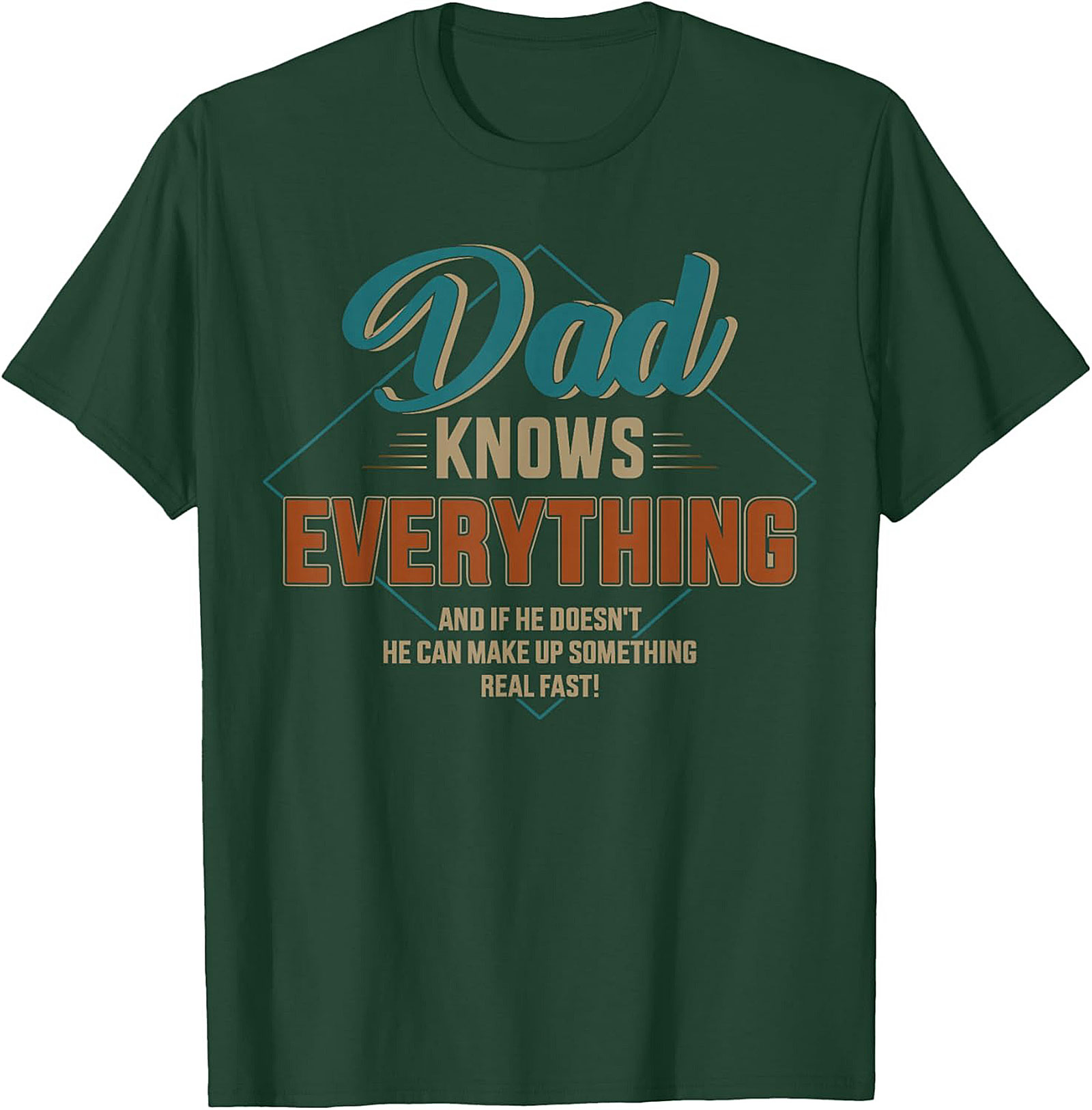 Funny Dad Knows Everything Graphic Tee Gift Shirt