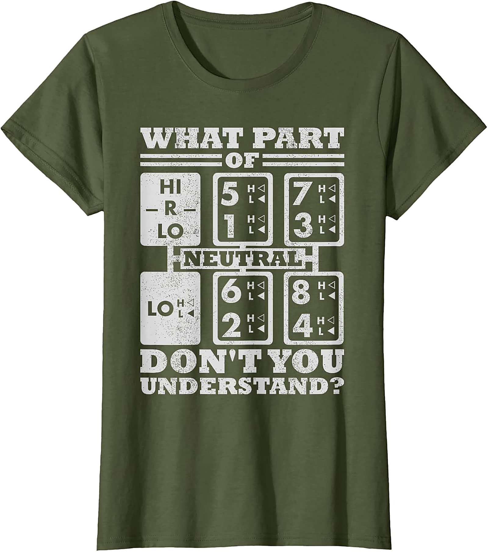 What Part Don't You Understand? Trucker Shift Pattern Graphic Tee