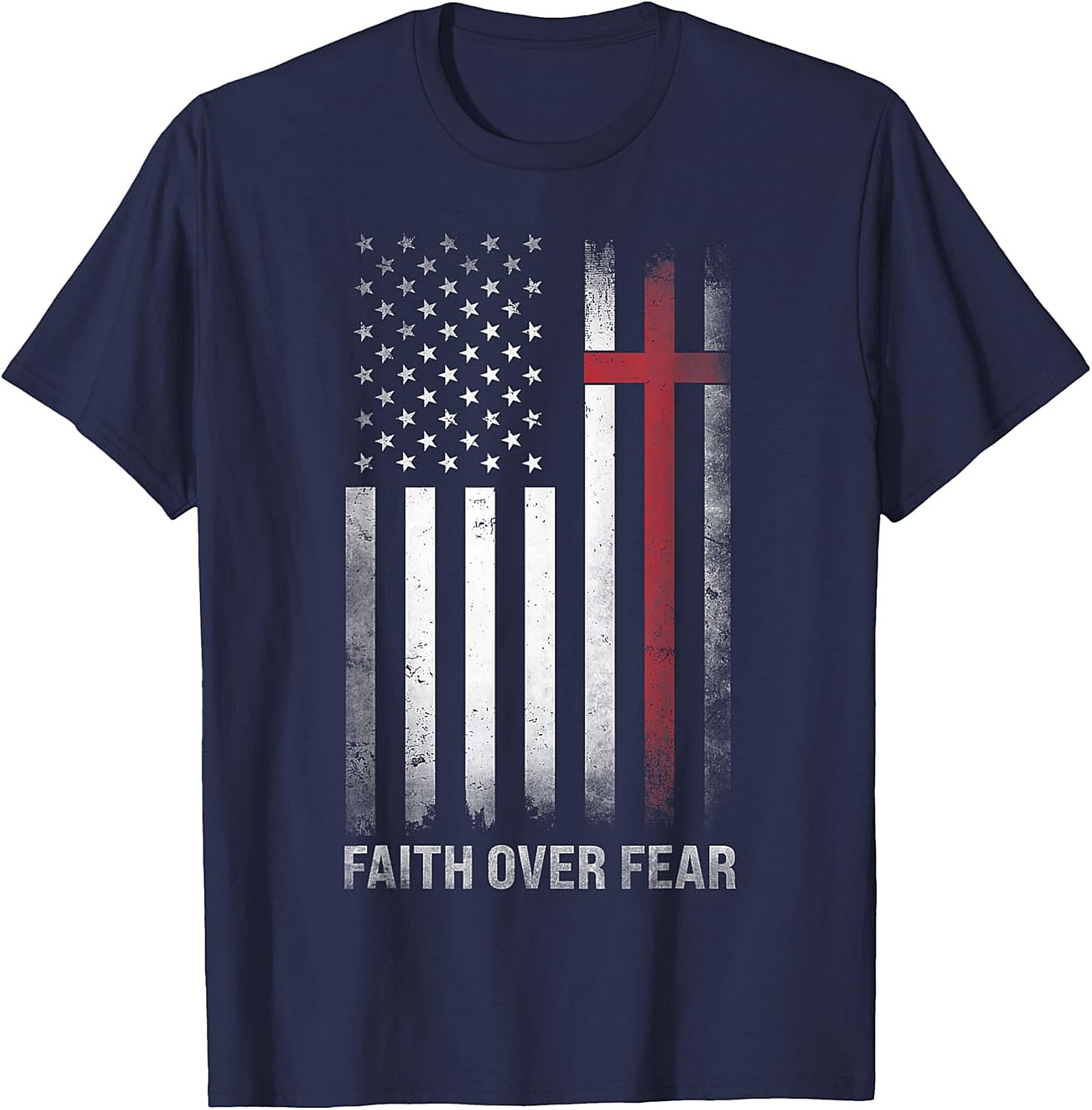 Faith Over Fear Graphic Tee | Christian Patriotic Shirt