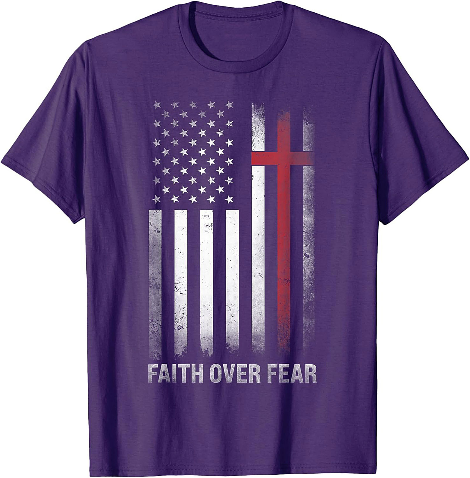 Faith Over Fear Graphic Tee | Christian Patriotic Shirt