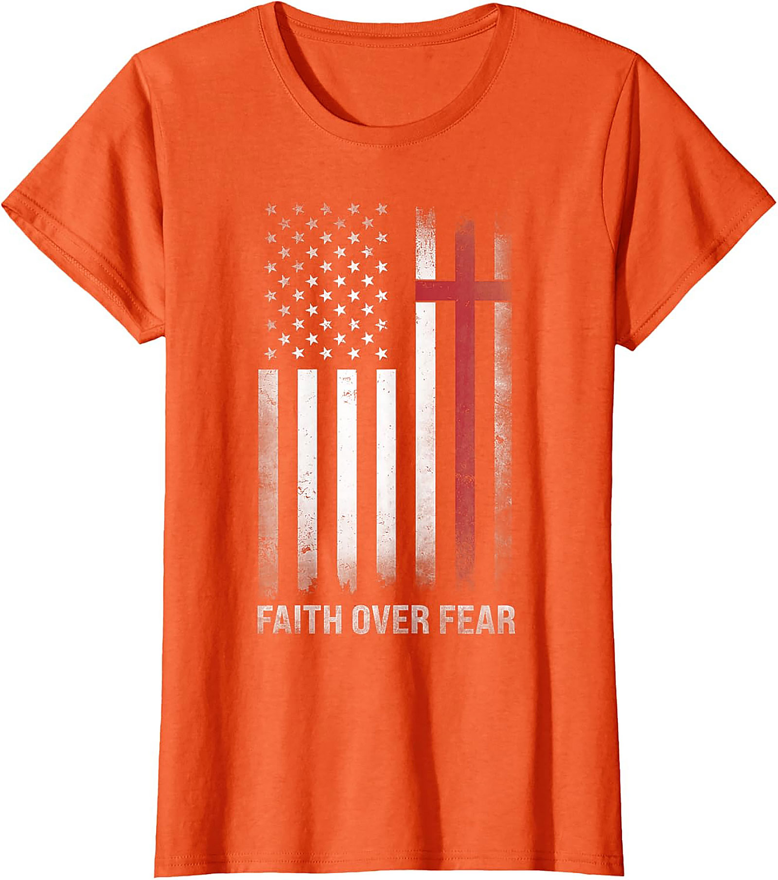 Faith Over Fear Graphic Tee | Christian Patriotic Shirt