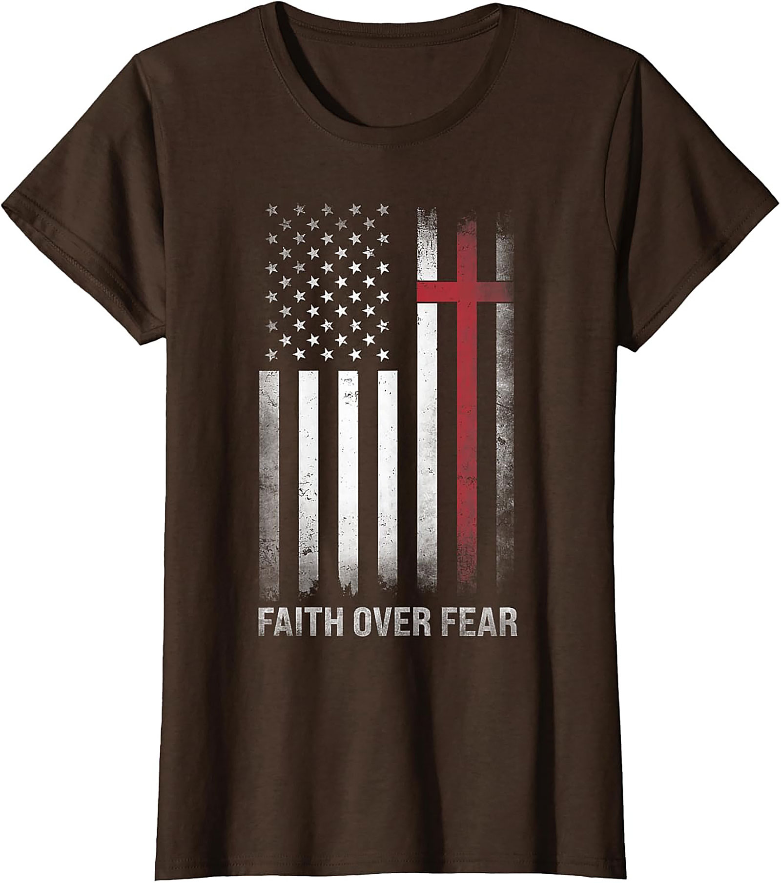 Faith Over Fear Graphic Tee | Christian Patriotic Shirt