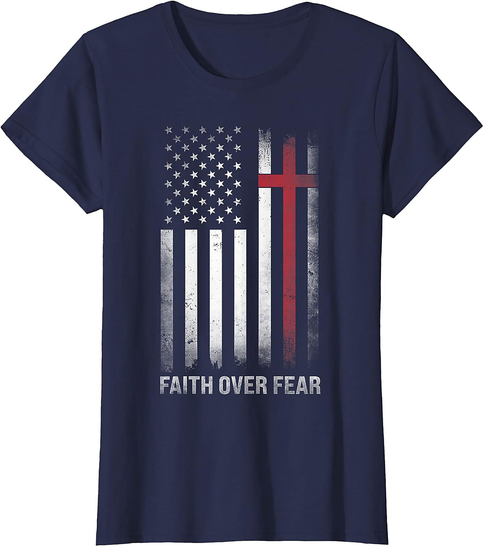 Faith Over Fear Graphic Tee | Christian Patriotic Shirt
