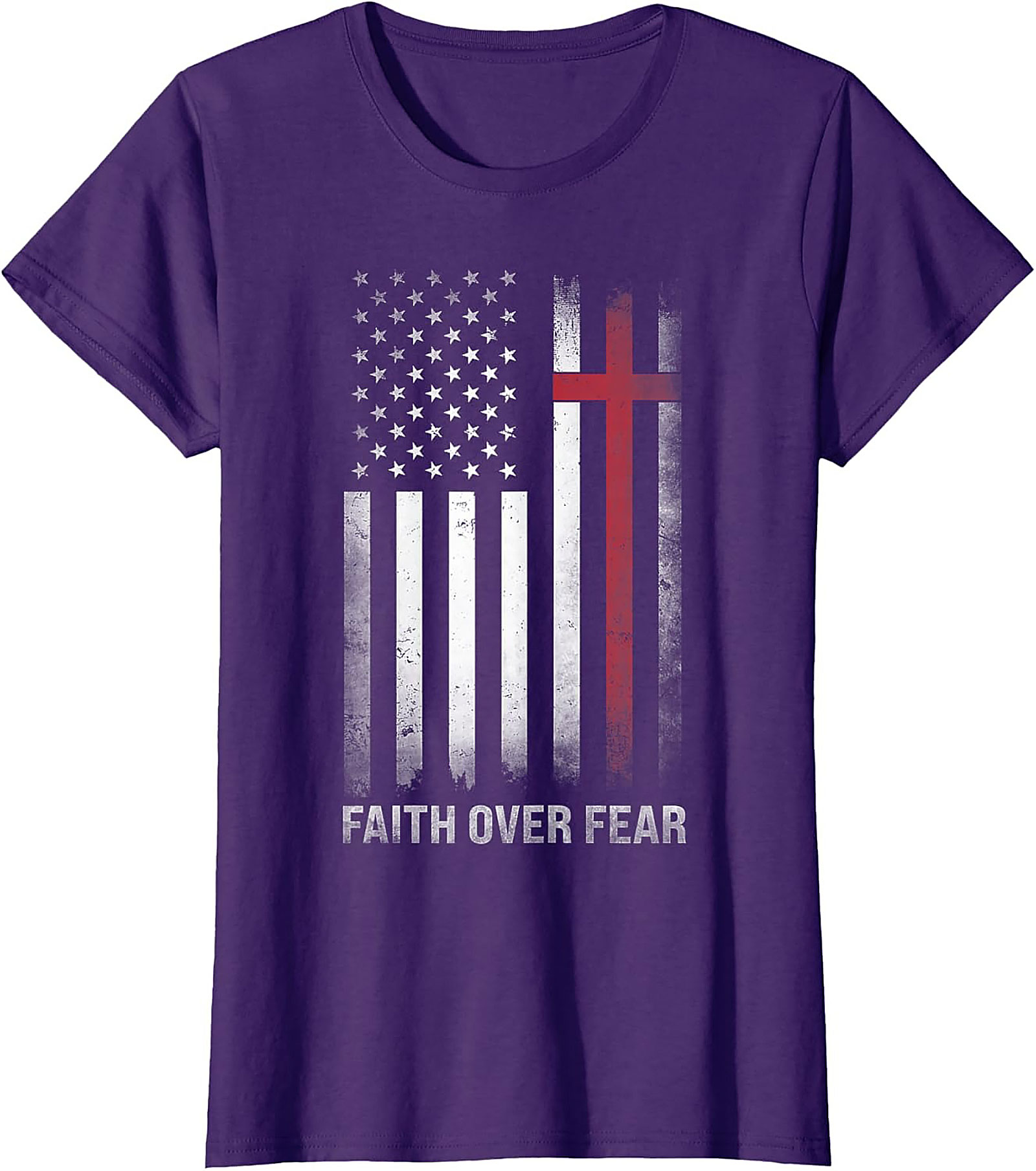 Faith Over Fear Graphic Tee | Christian Patriotic Shirt