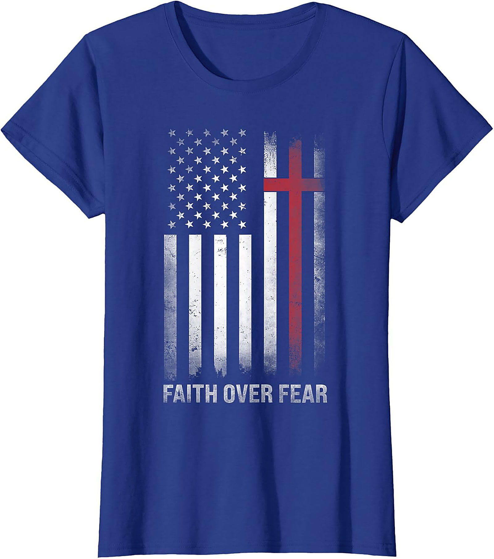 Faith Over Fear Graphic Tee | Christian Patriotic Shirt