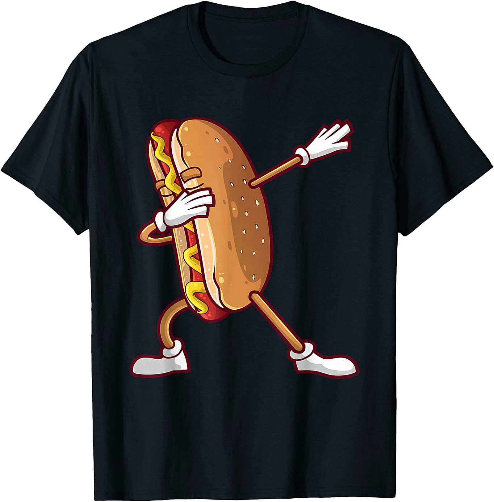 Funny Dabbing Hot Dog T-shirt Unisex Graphic Tee