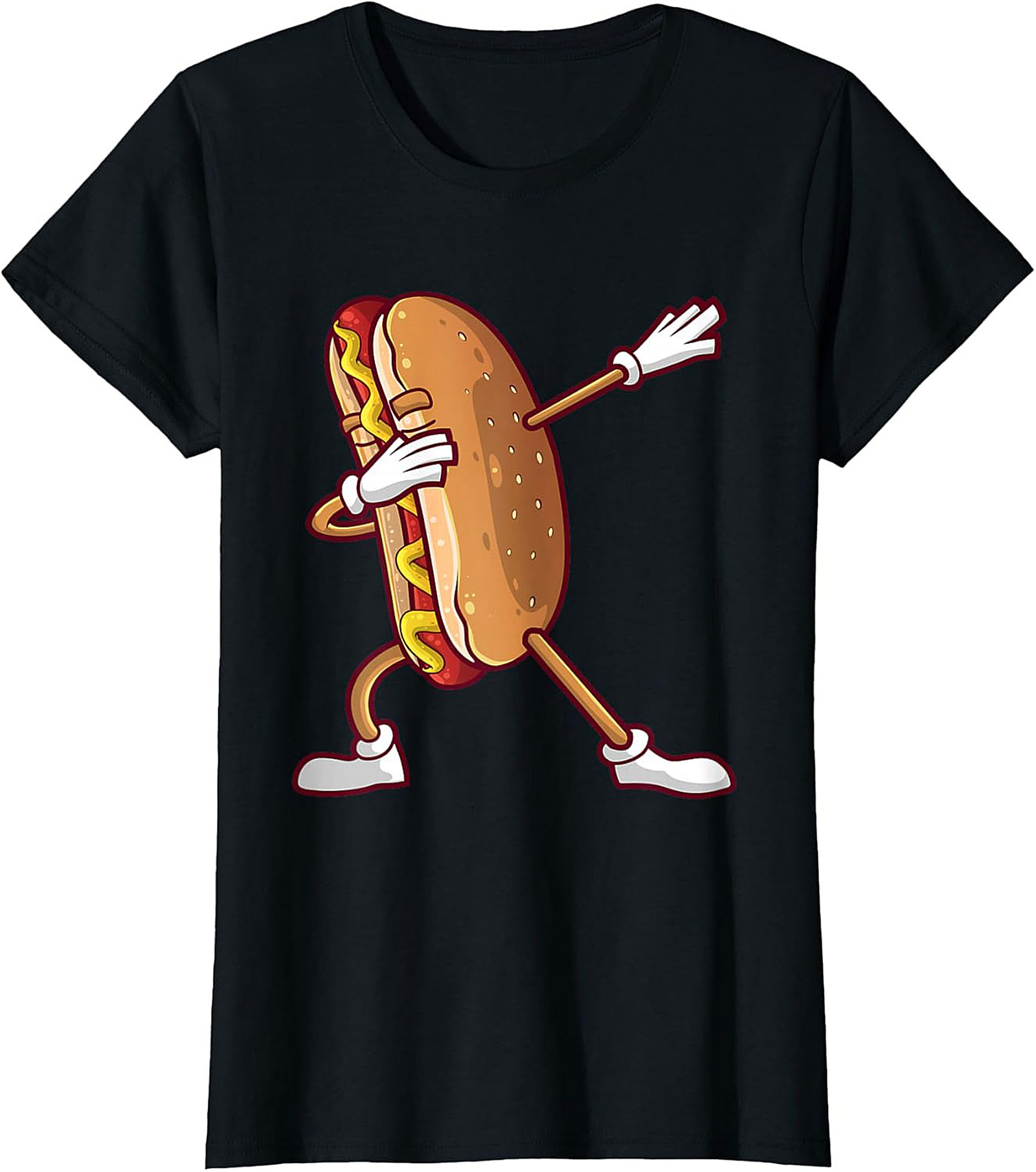 Funny Dabbing Hot Dog T-shirt Unisex Graphic Tee