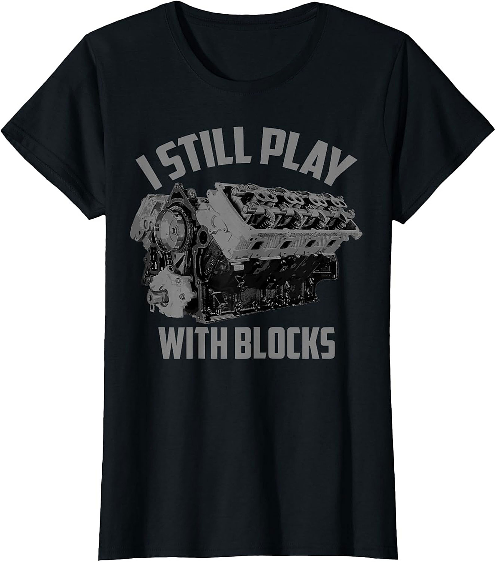 Funny Engine Block Graphic Tee Gearhead Shirt