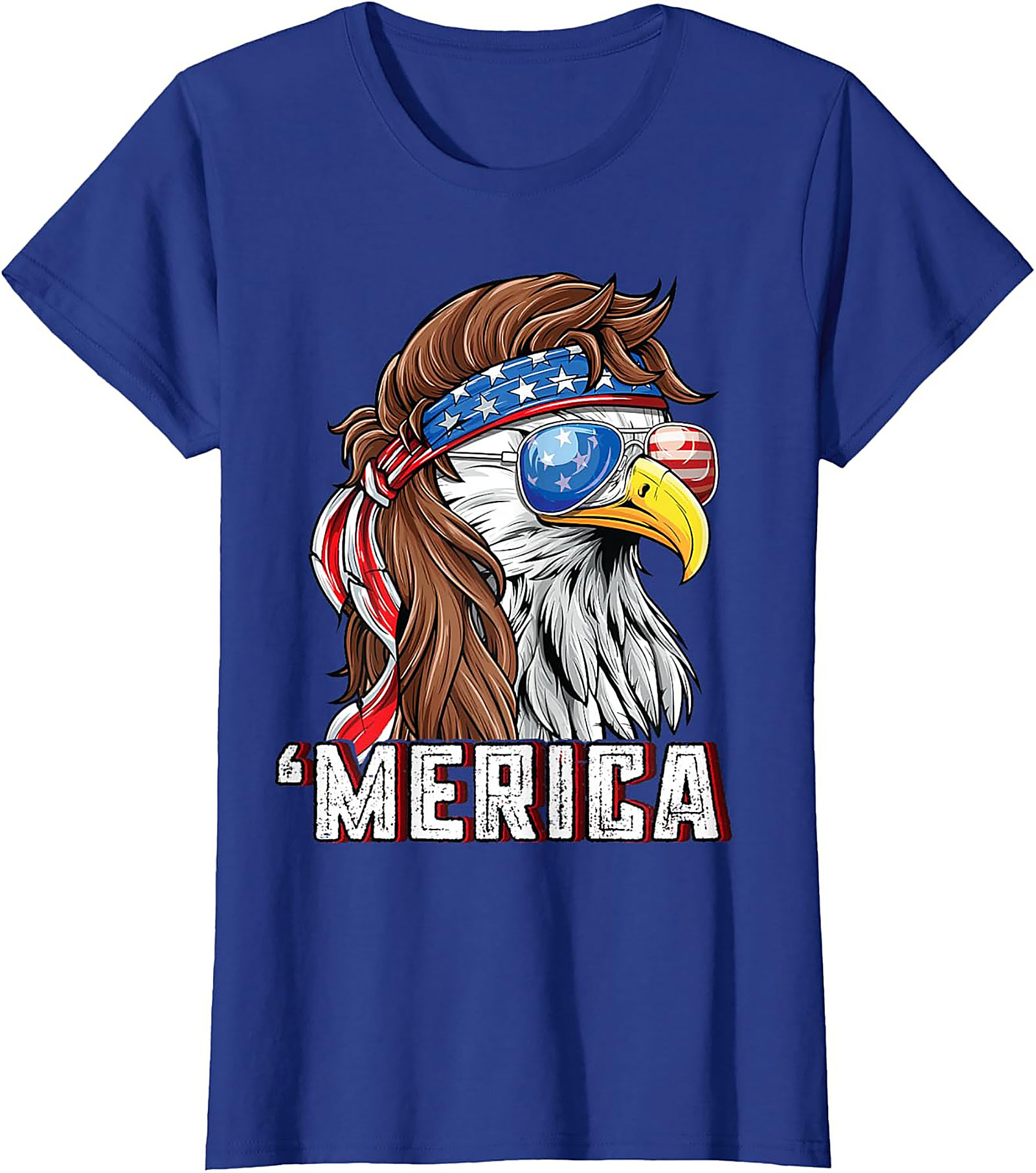 Merica Mullet Eagle Graphic Tee | Funny Patriotic Shirt