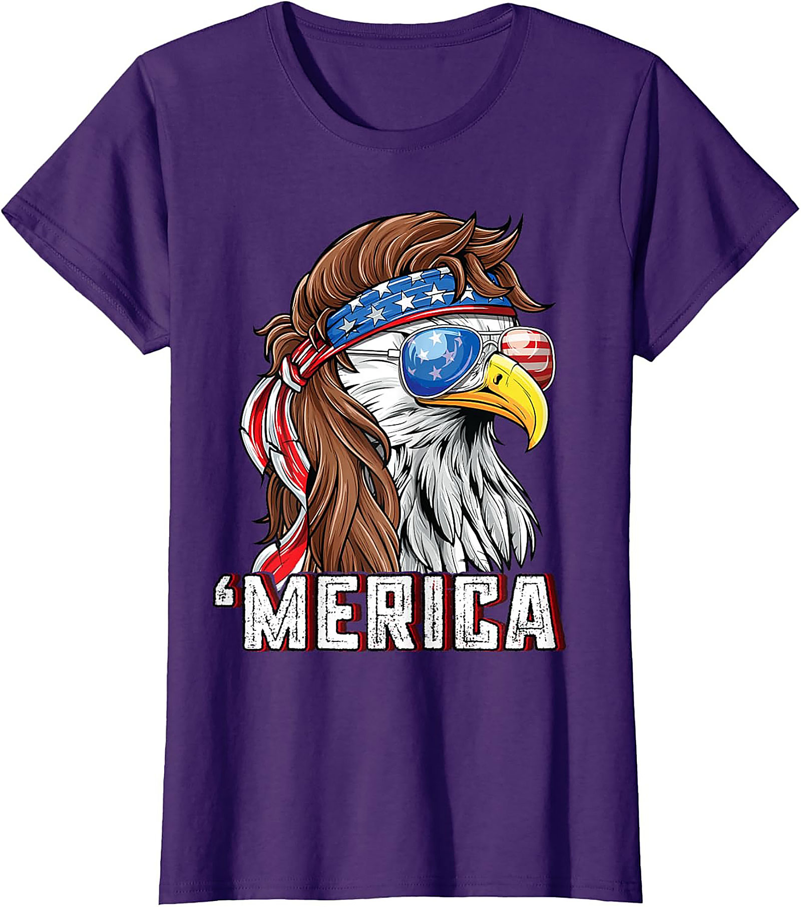 Merica Mullet Eagle Graphic Tee | Funny Patriotic Shirt