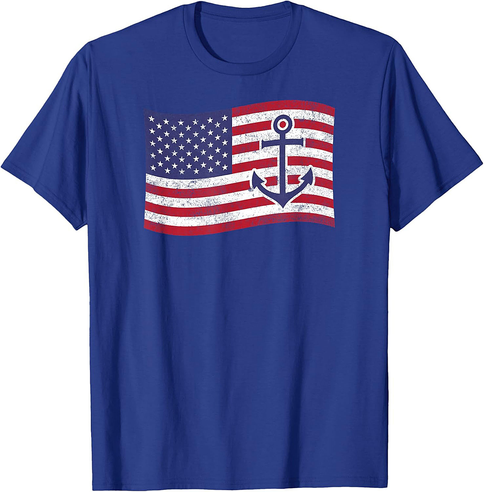 Anchor American Flag Graphic Tee | Nautical Patriotic Shirt