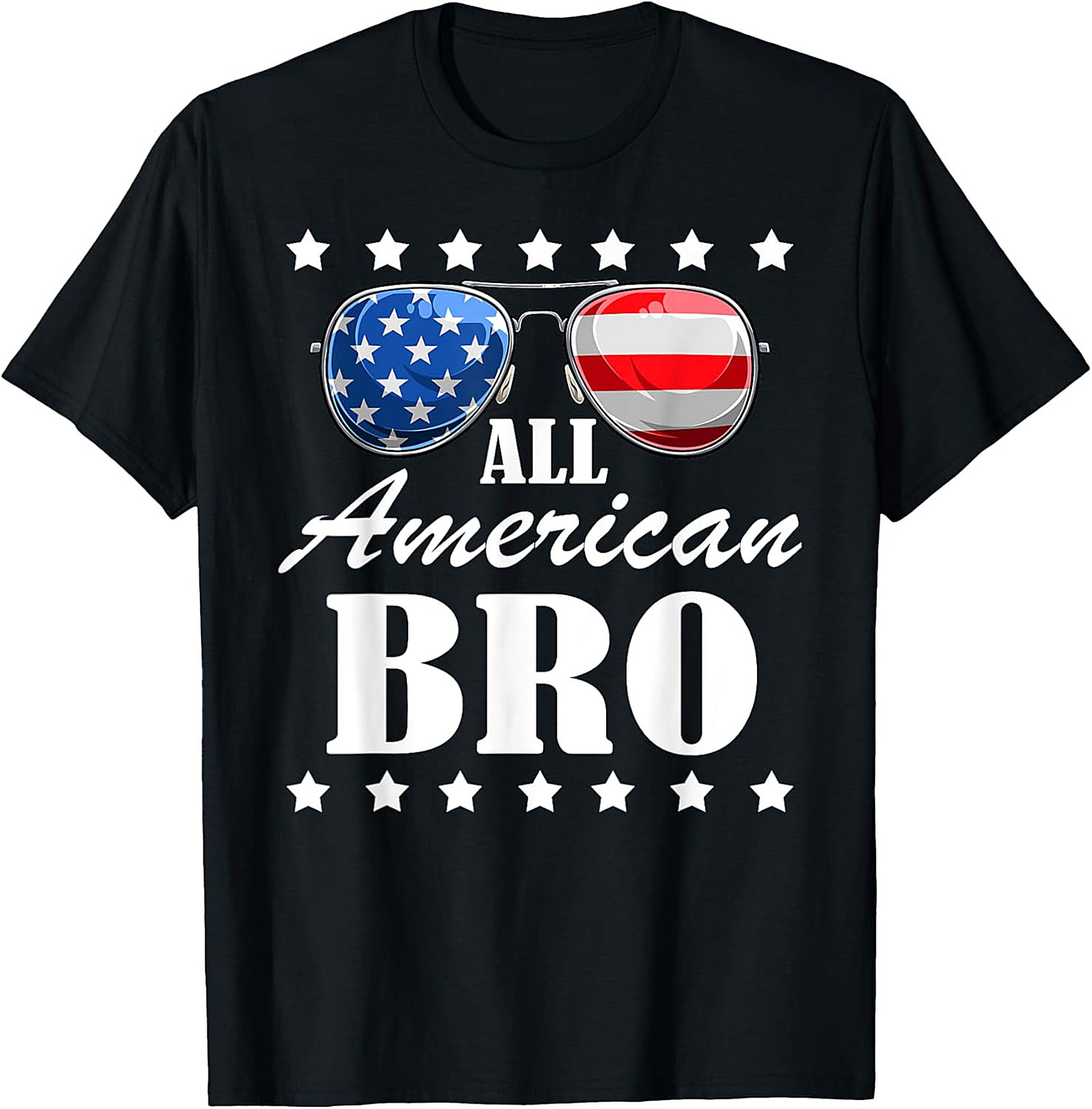 All American Bro Graphic Tee | Funny Patriotic Shirt