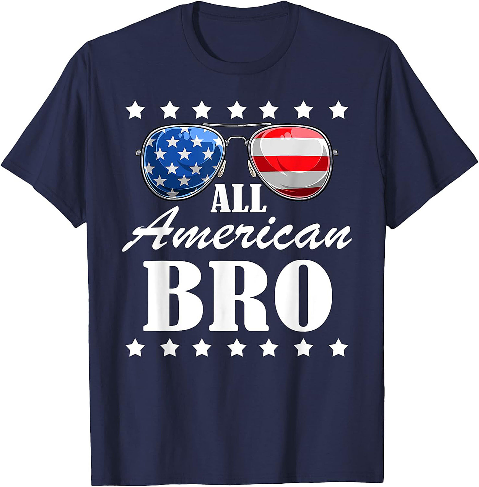 All American Bro Graphic Tee | Funny Patriotic Shirt