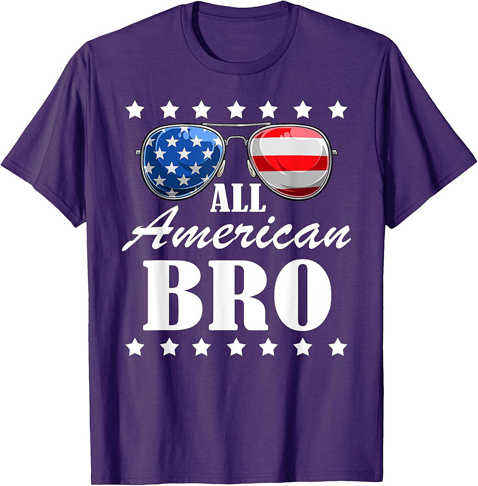 All American Bro Graphic Tee | Funny Patriotic Shirt