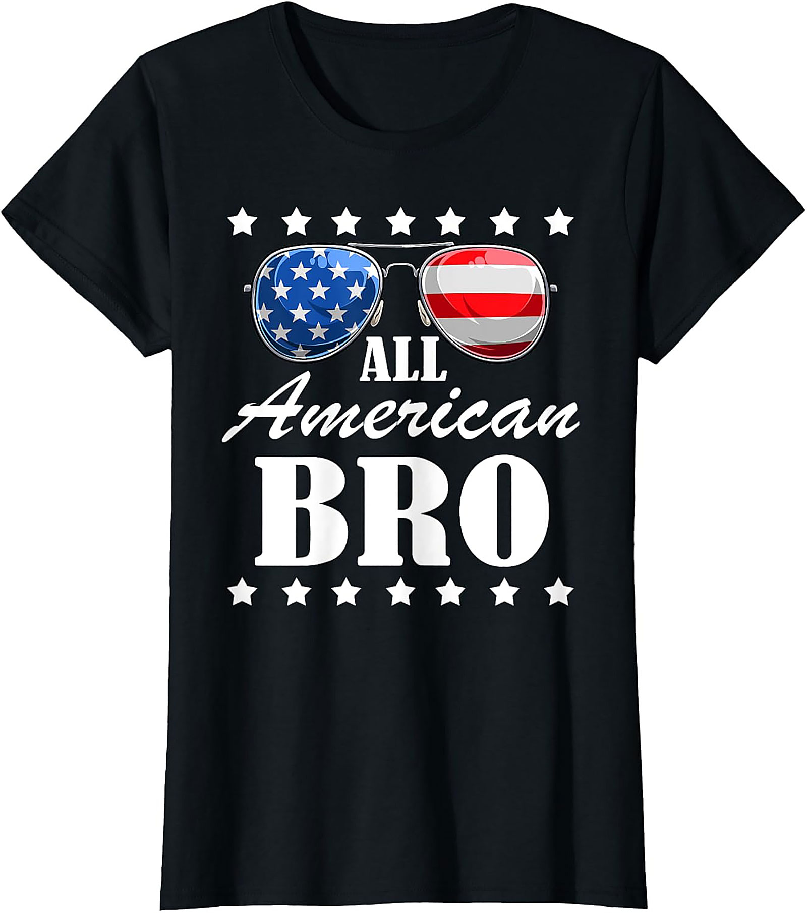 All American Bro Graphic Tee | Funny Patriotic Shirt