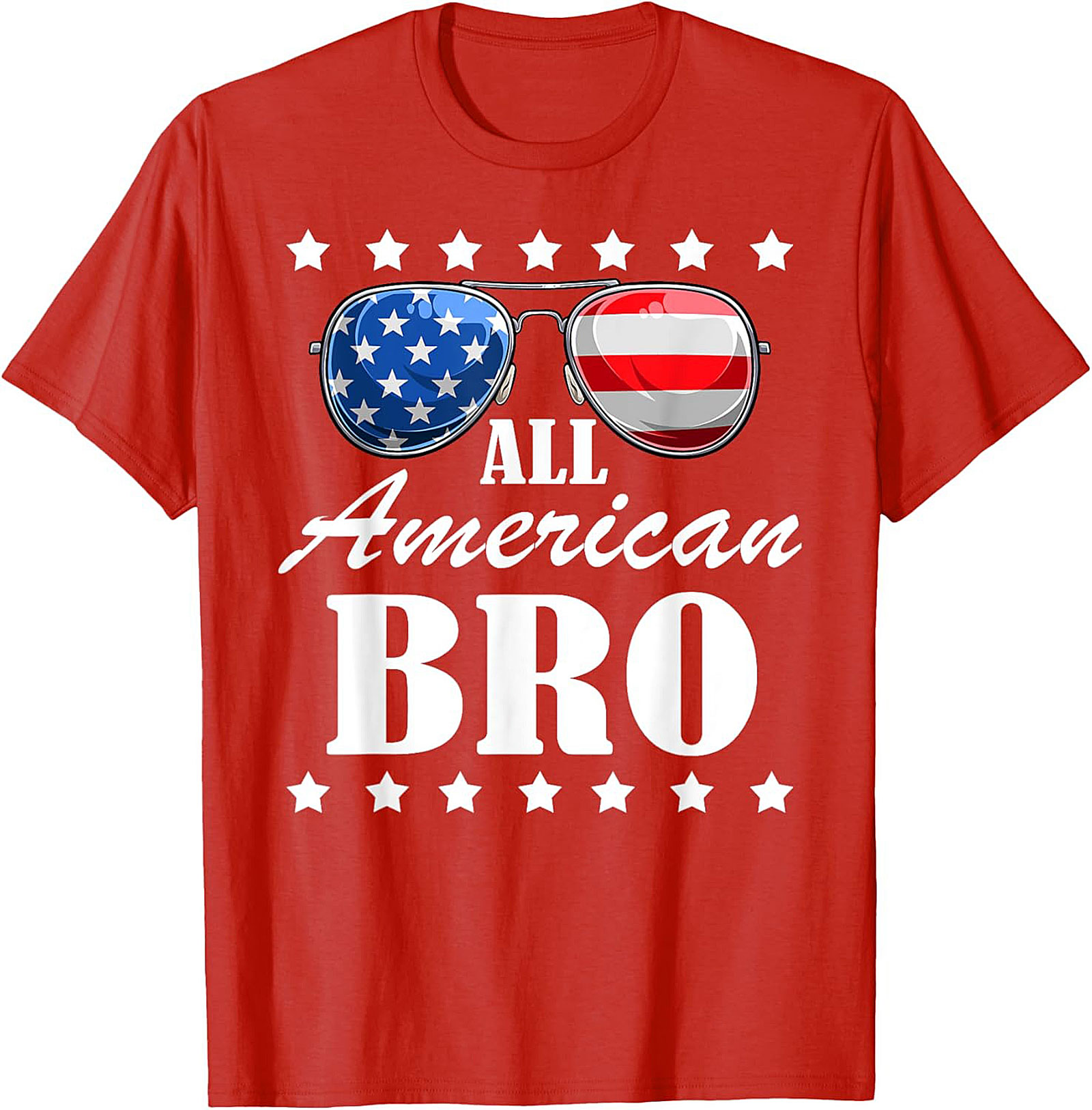All American Bro Graphic Tee | Funny Patriotic Shirt