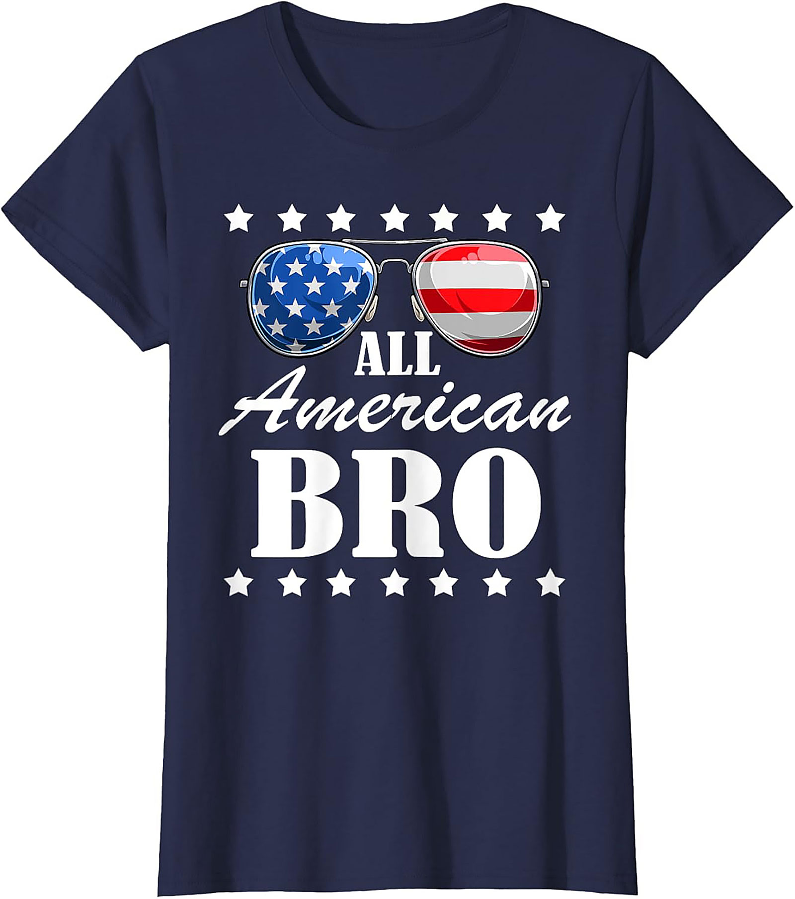 All American Bro Graphic Tee | Funny Patriotic Shirt